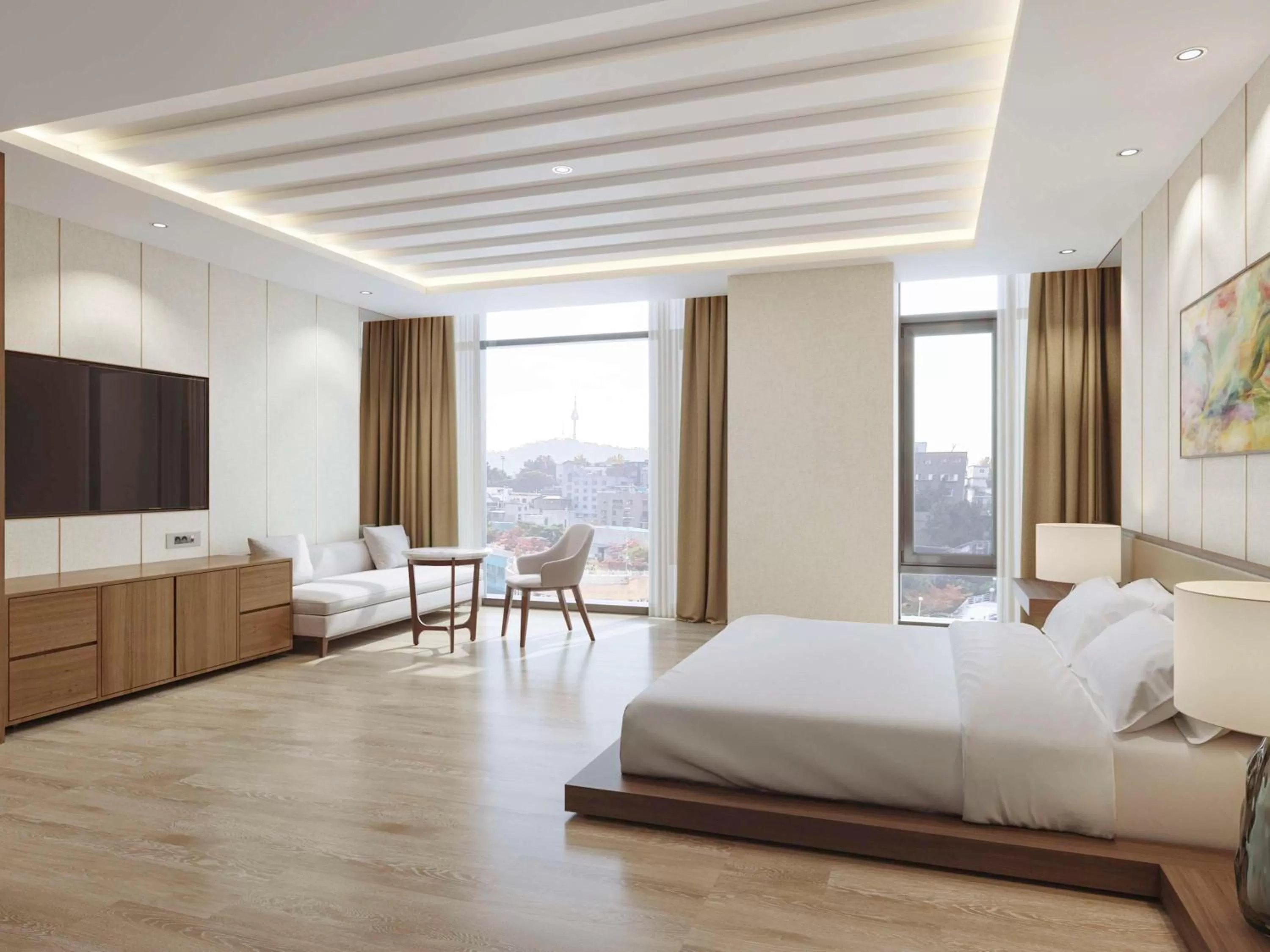 Bedroom, Bed in The Ambassador Seoul - A Pullman Hotel