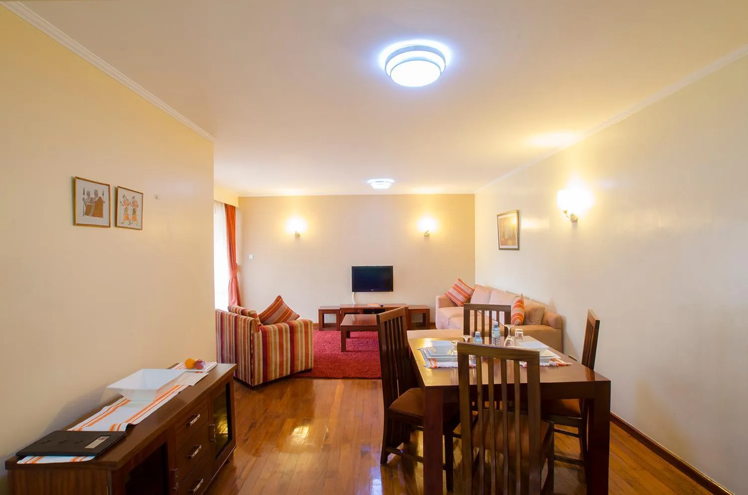 Living room in Waridi Paradise Hotel and Suites