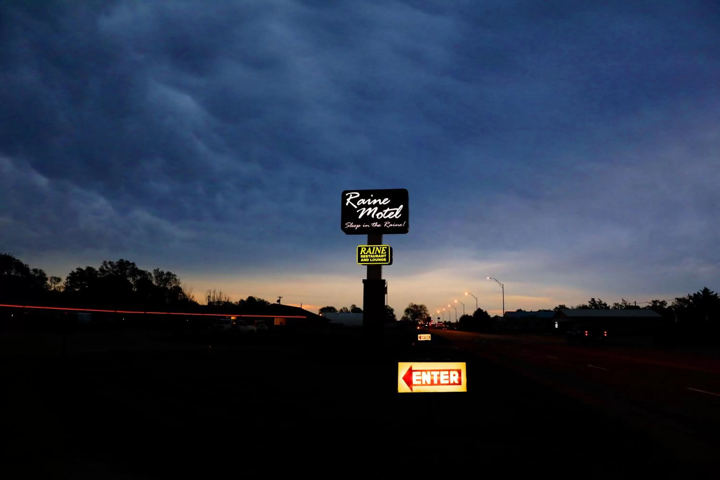 Property logo or sign in Raine Motel