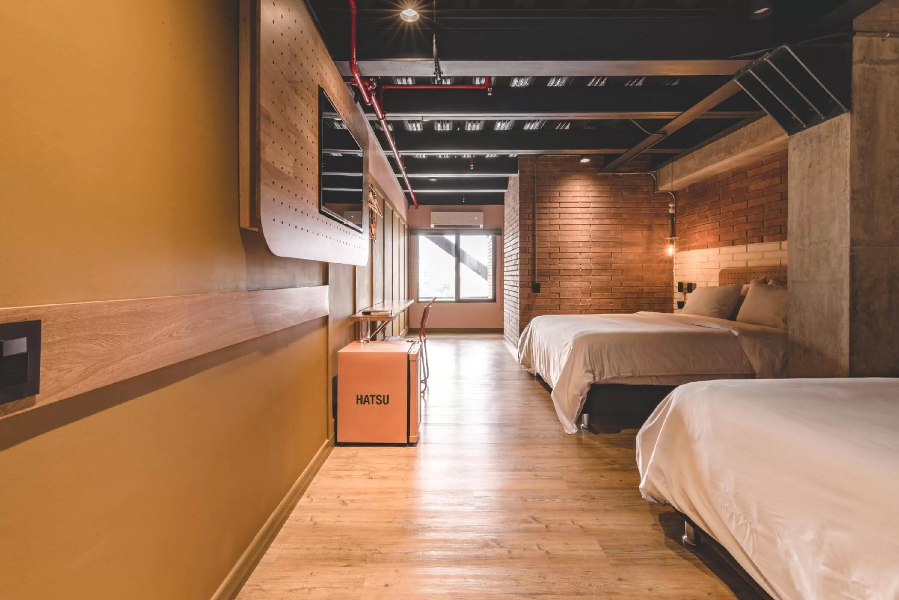 Photo of the whole room, Bed in The Somos Beats Hotel & Rooftop