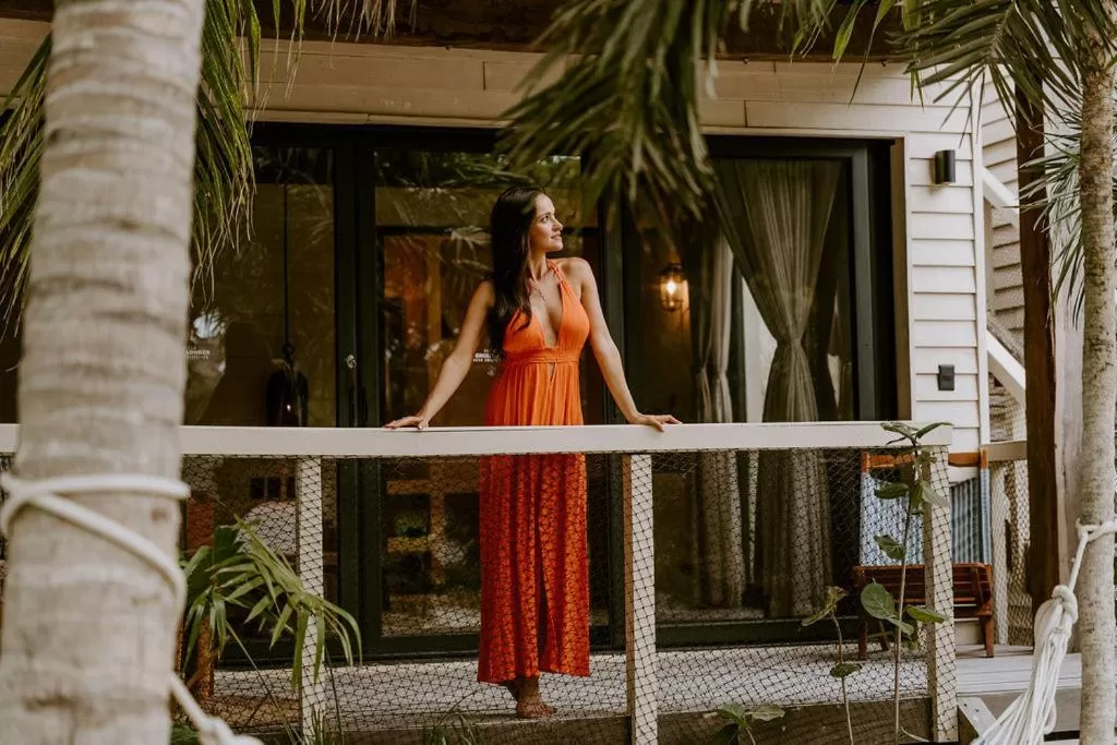 Balcony/Terrace in Villa Pescadores Tulum-Beachfront hotel by Ahau Collection