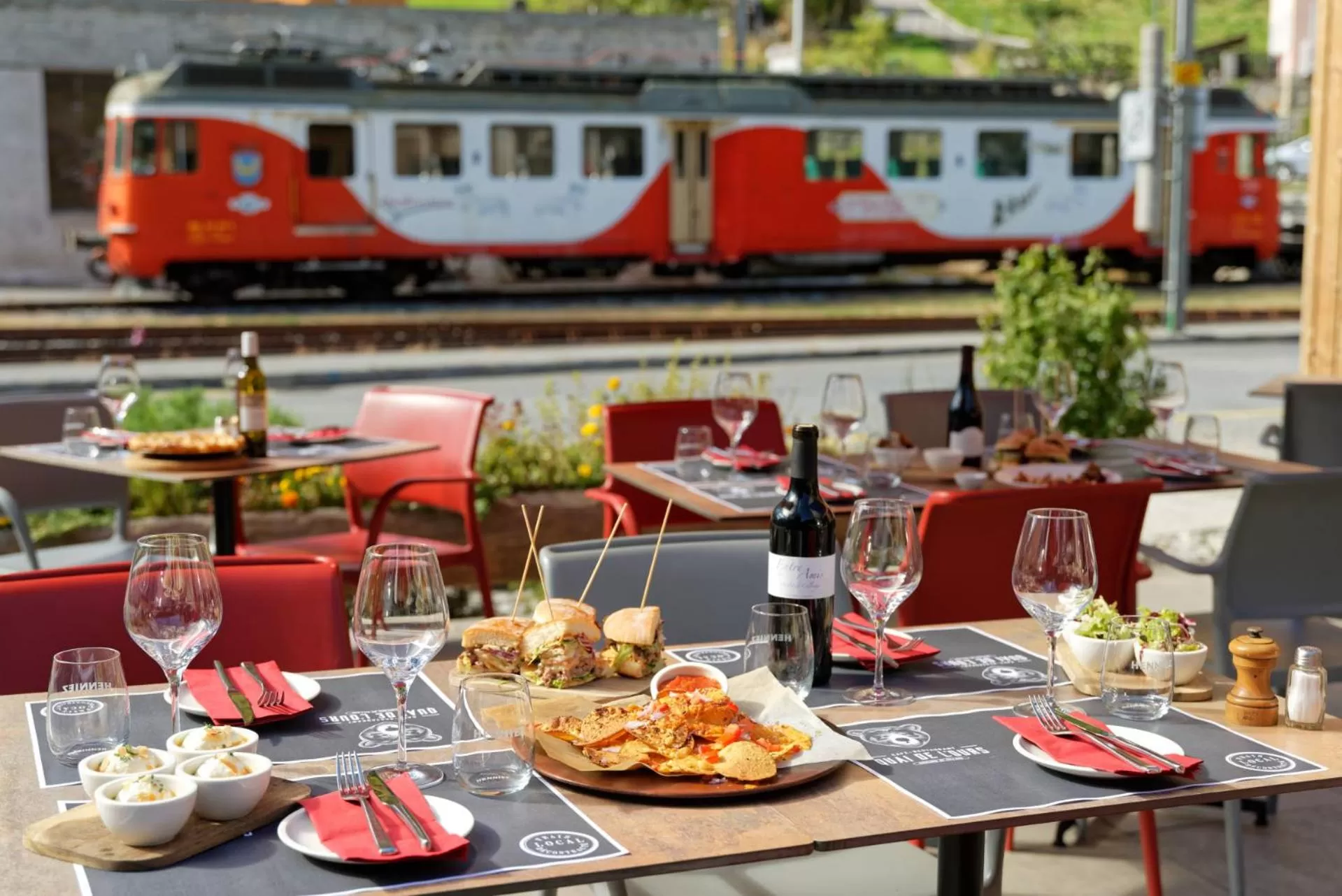 Patio in Hôtel Terminus