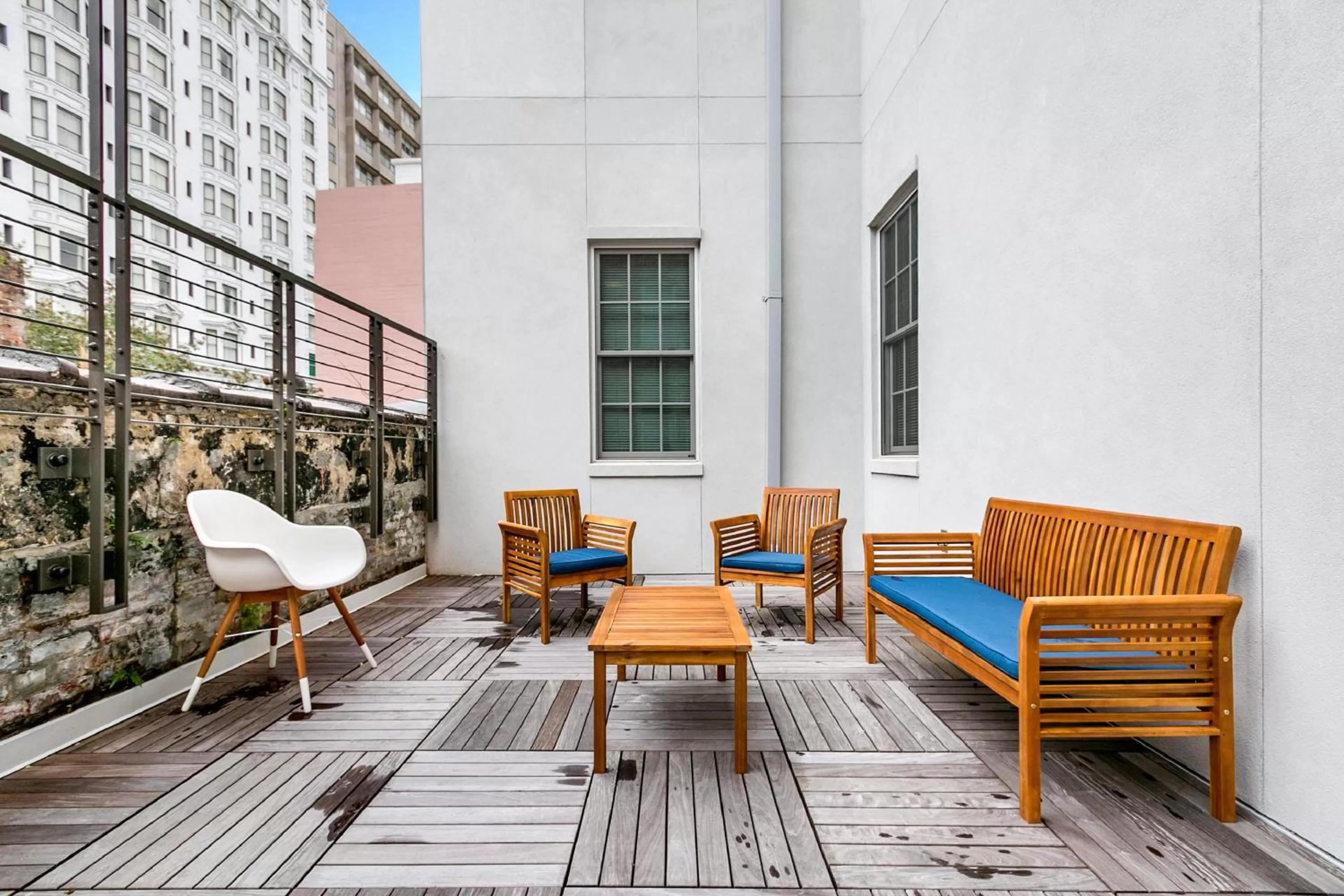 Balcony/Terrace in 1 and 2 BR Private Condos Steps Away From French Quarter