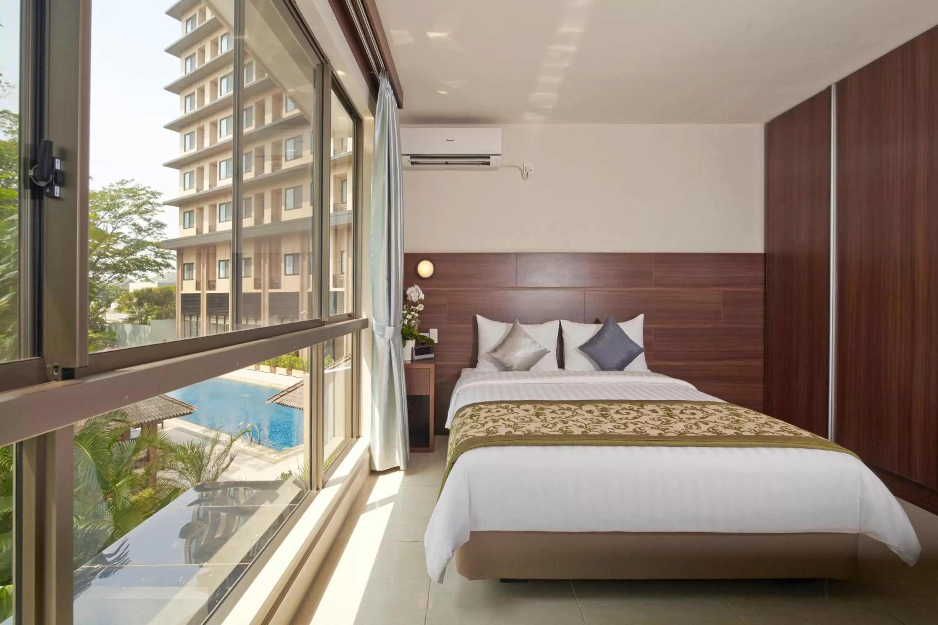 Decorative detail, Bed in Axia South Cikarang Service Apartment