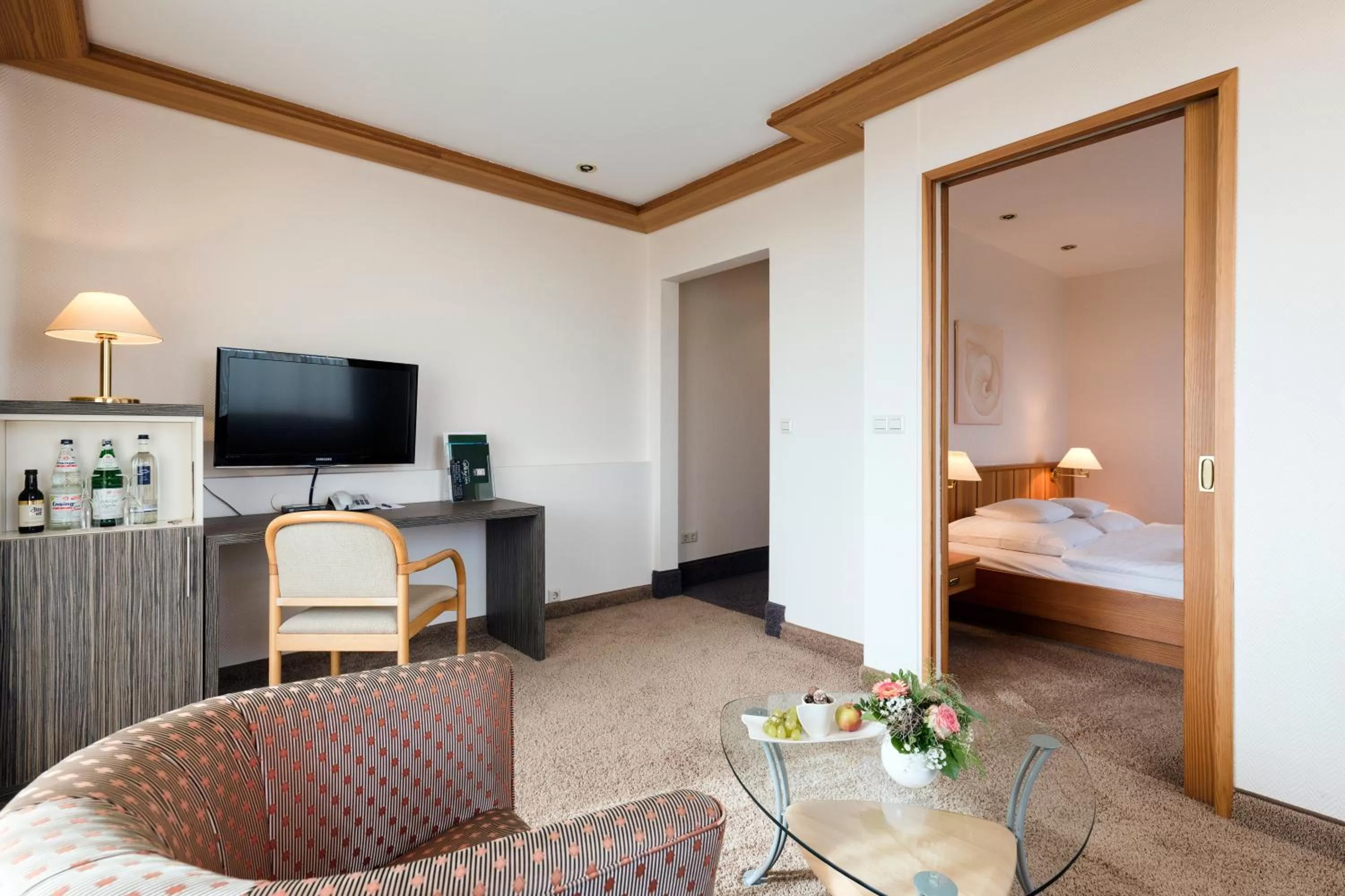 Seating area, Bed in Wellness-& Nationalpark Hotel Schliffkopf, BWSC