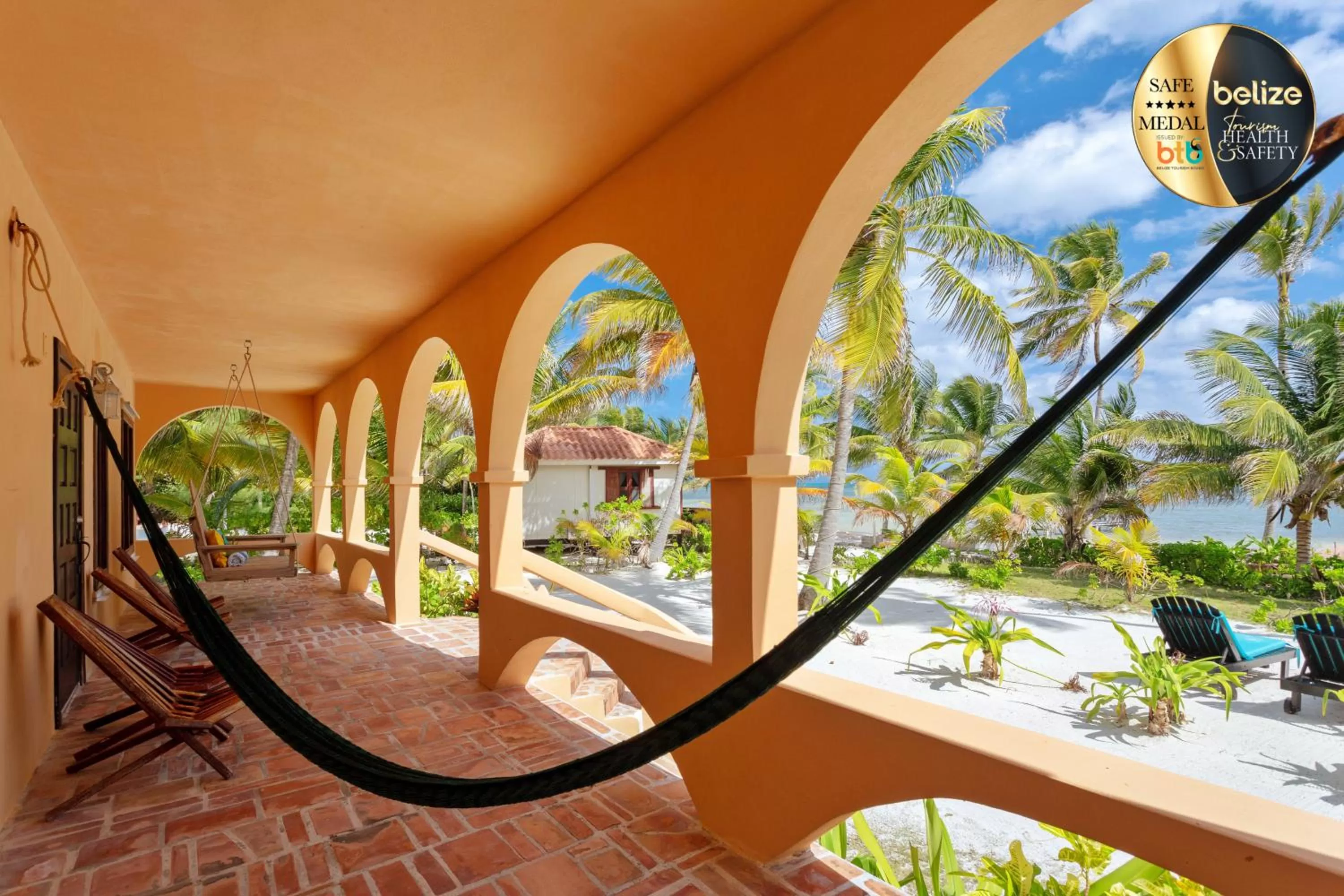 Patio in Portofino Beach Resort-An Authentic Island Escape!