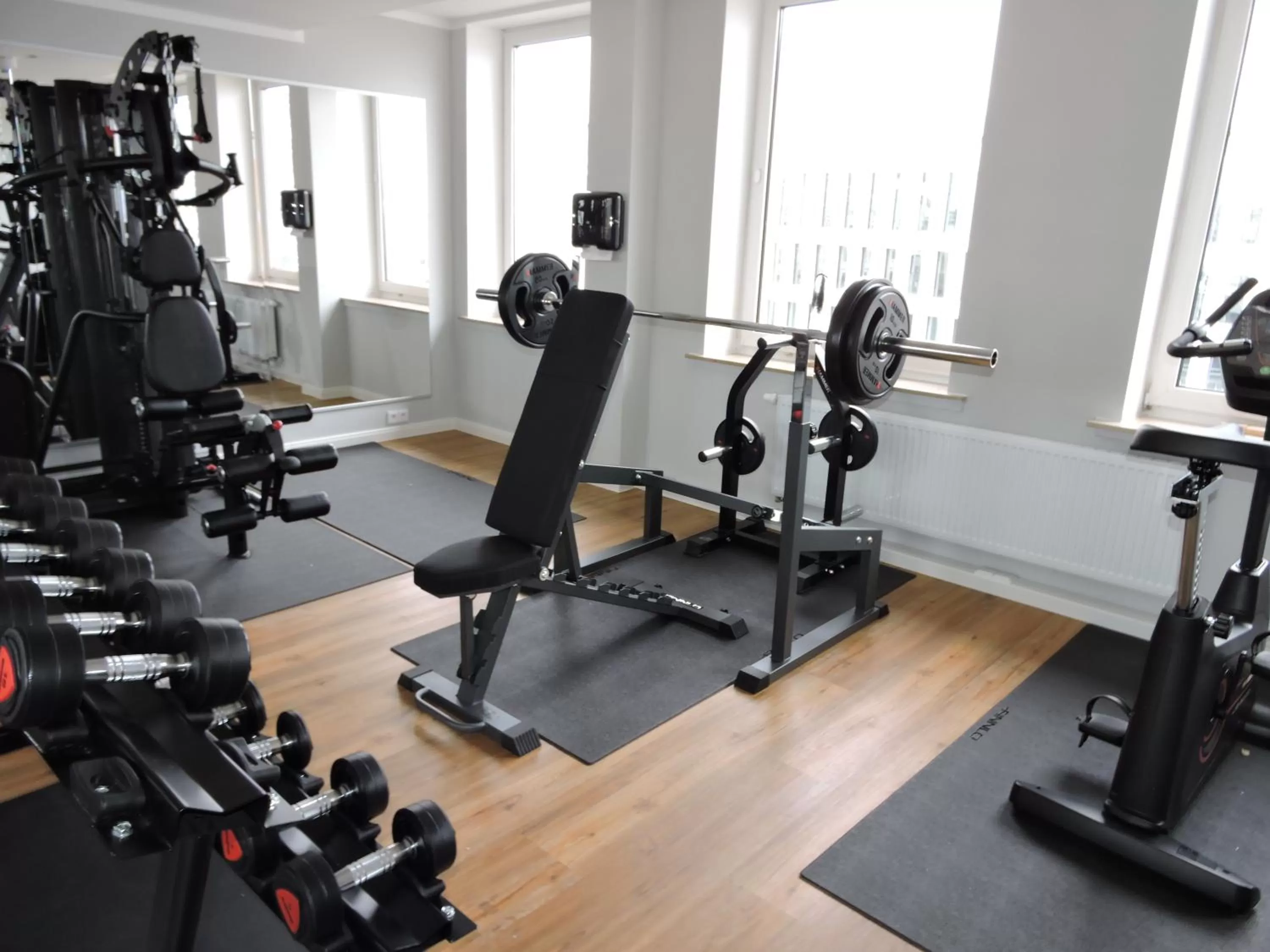 Fitness centre/facilities in Elens Hotel