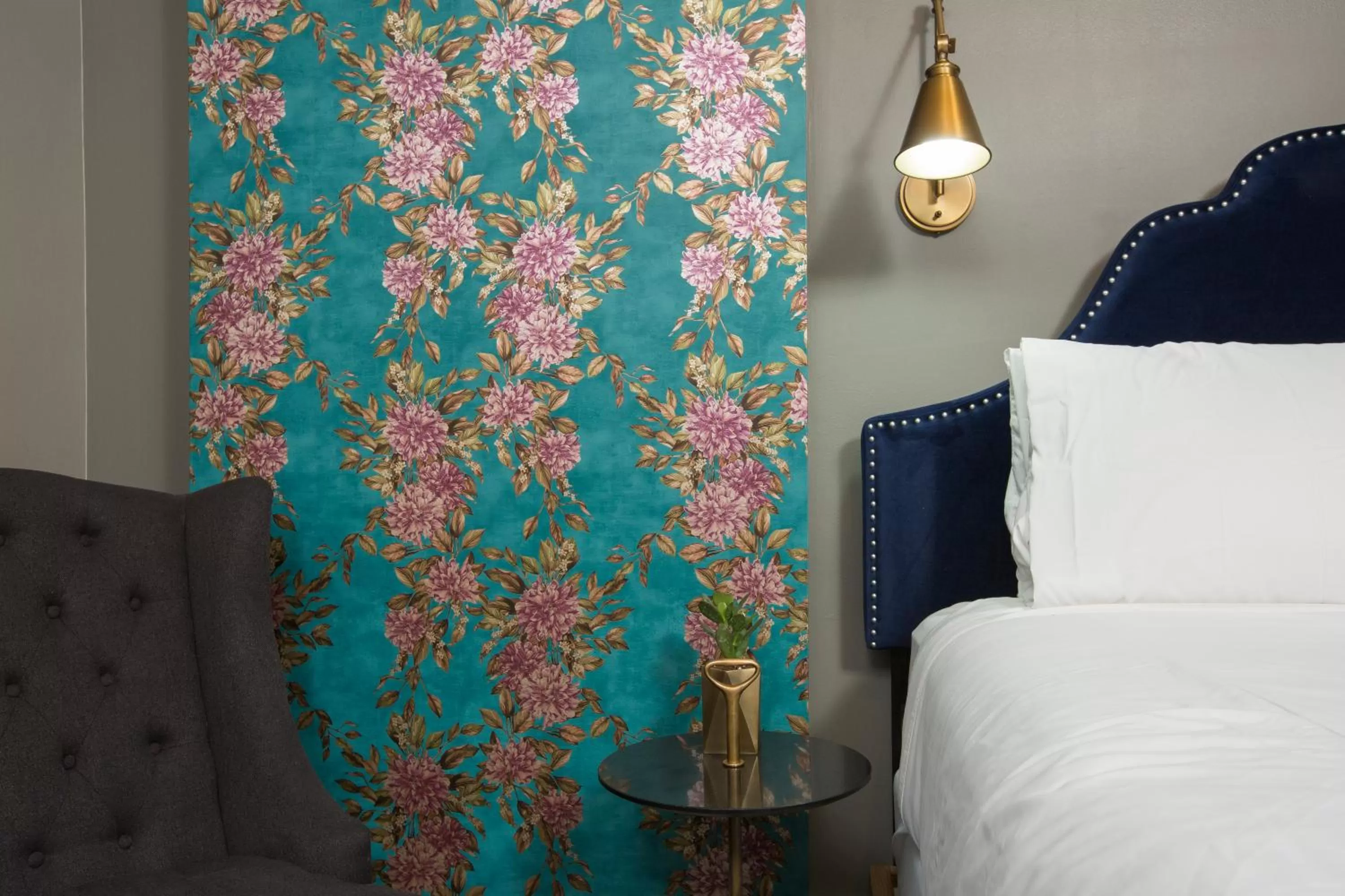 Decorative detail, Bed in Wicker Park Inn