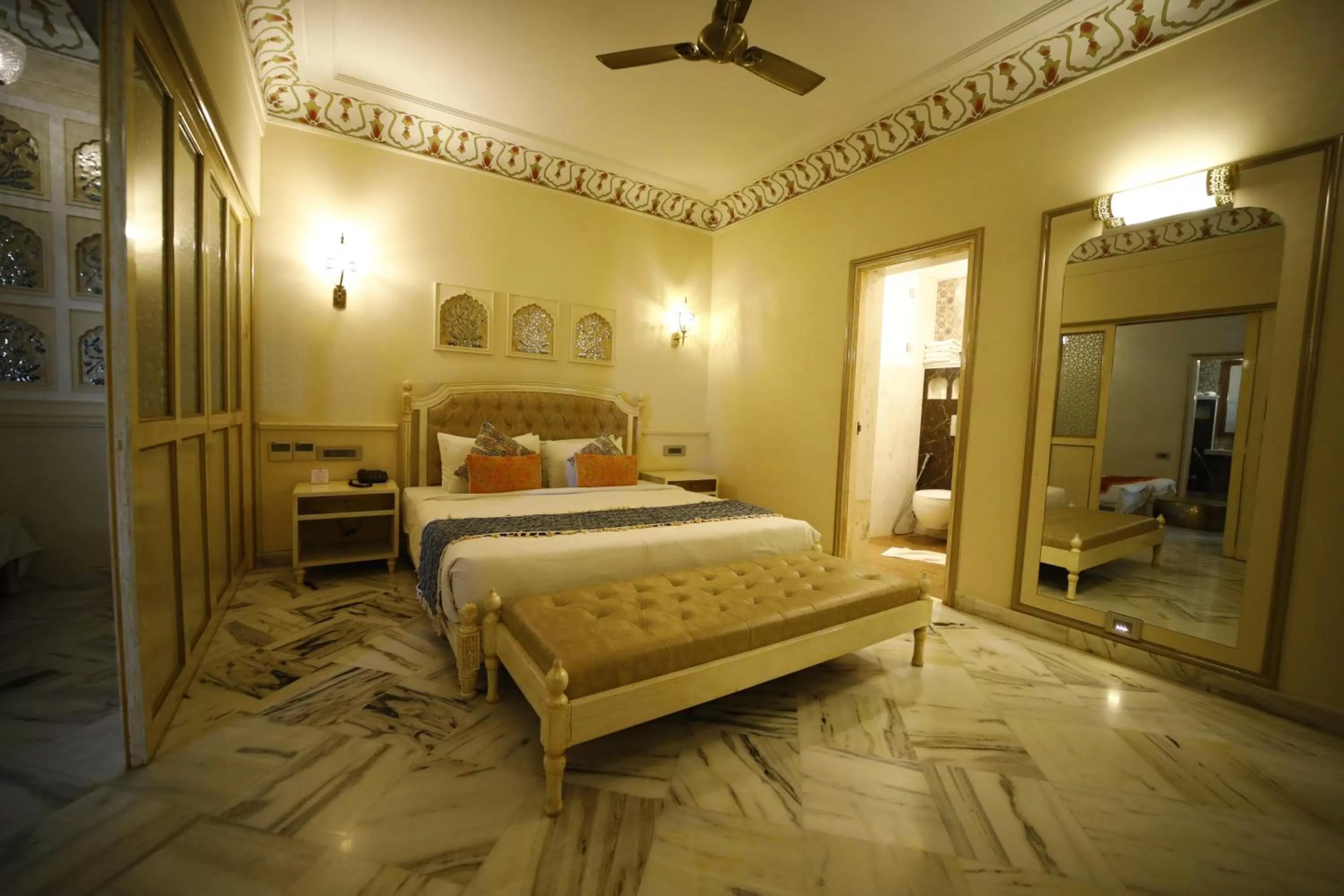 Photo of the whole room, Bed in Laxmi Palace Heritage Boutique Hotel