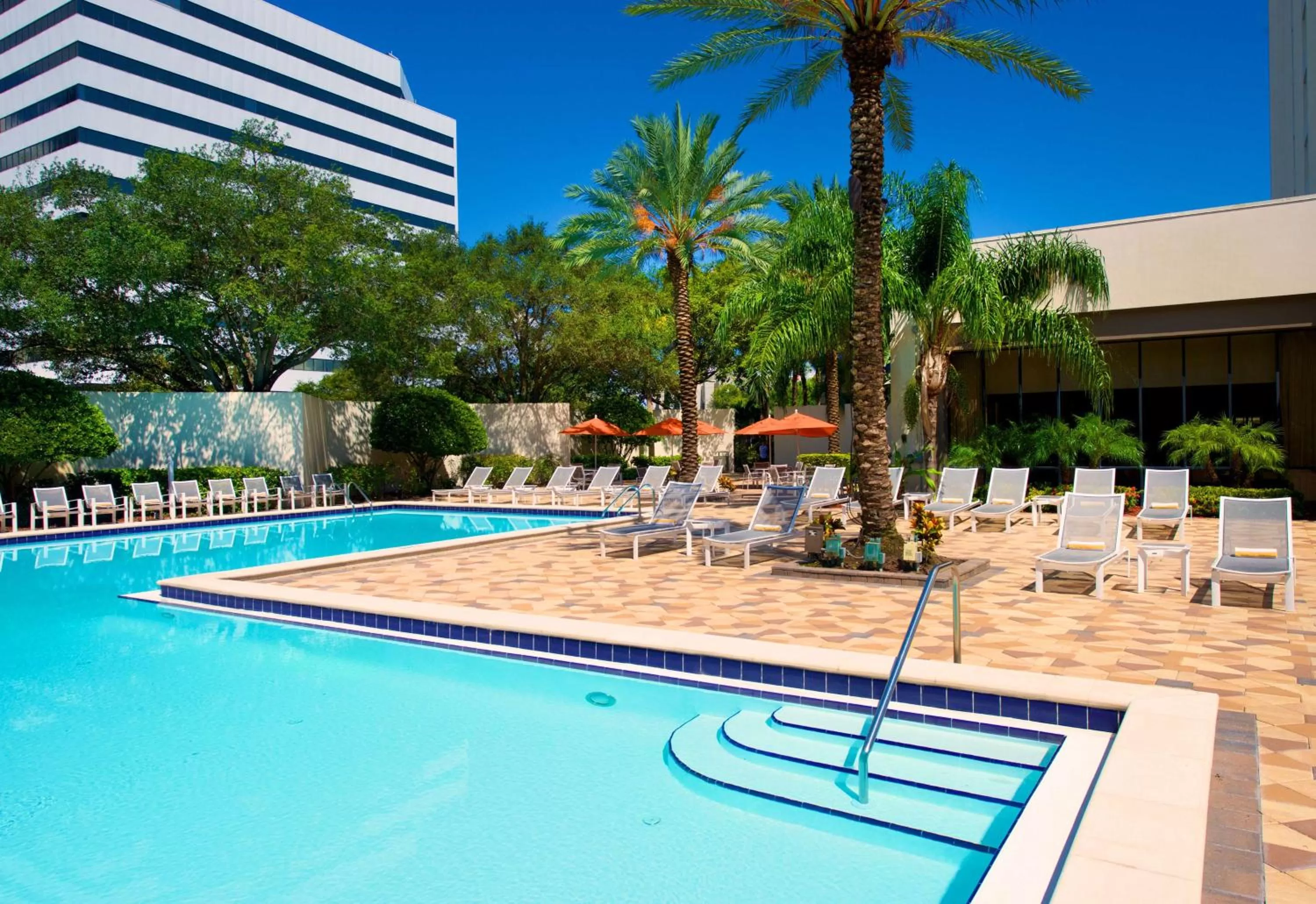 Pool view in Hilton St. Petersburg Bayfront