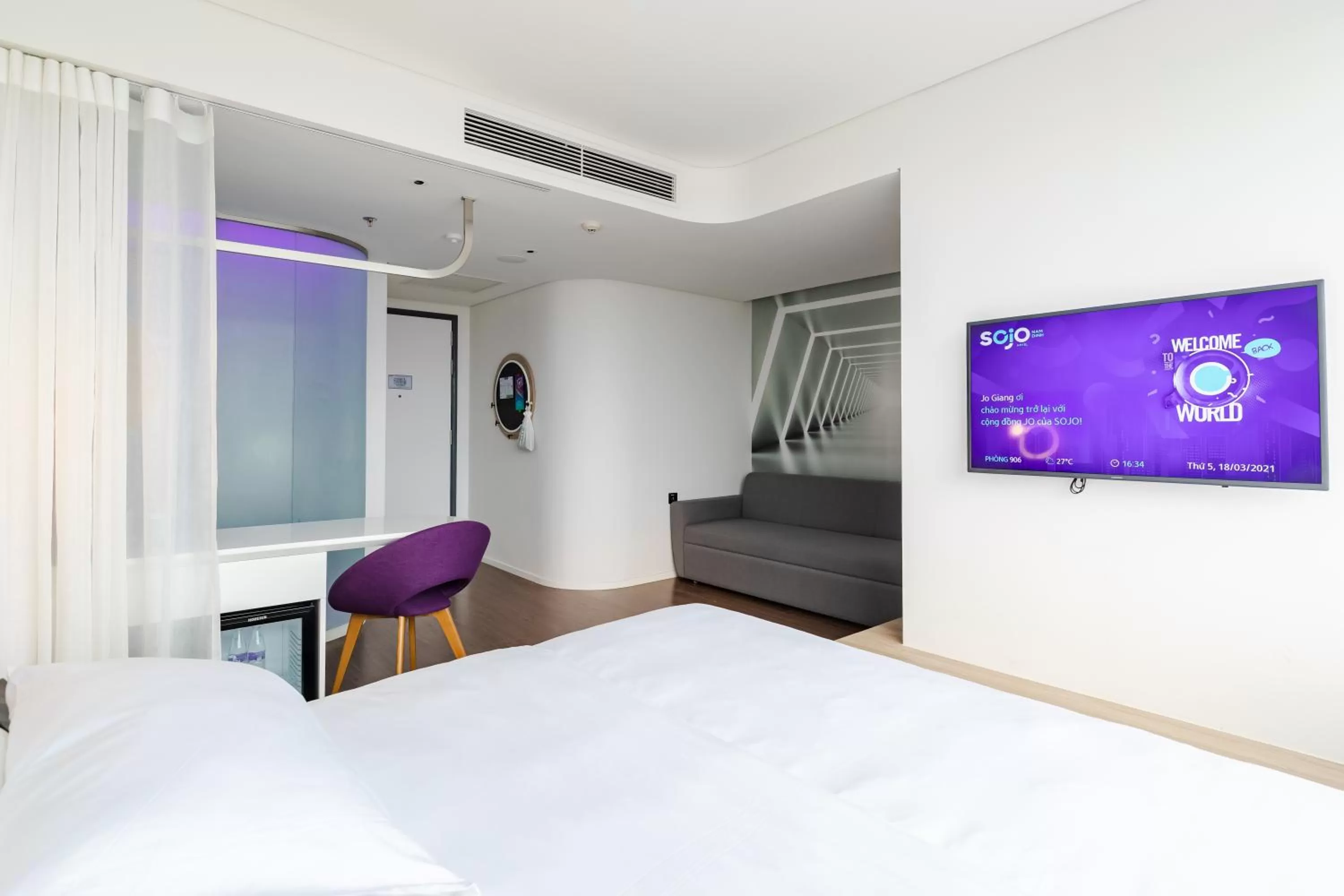 TV and multimedia, Bed in SOJO Hotel Nam Dinh
