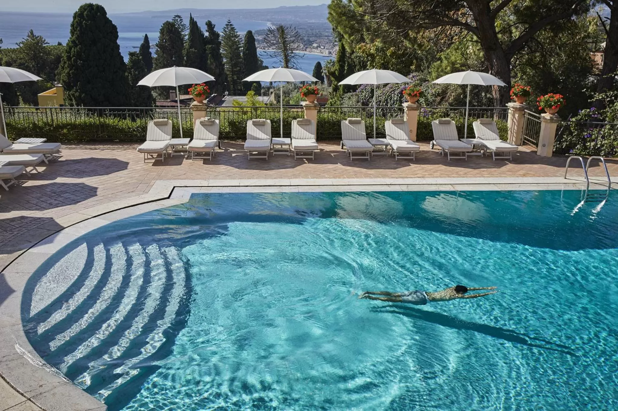 Swimming pool in Grand Hotel Timeo, A Belmond Hotel, Taormina