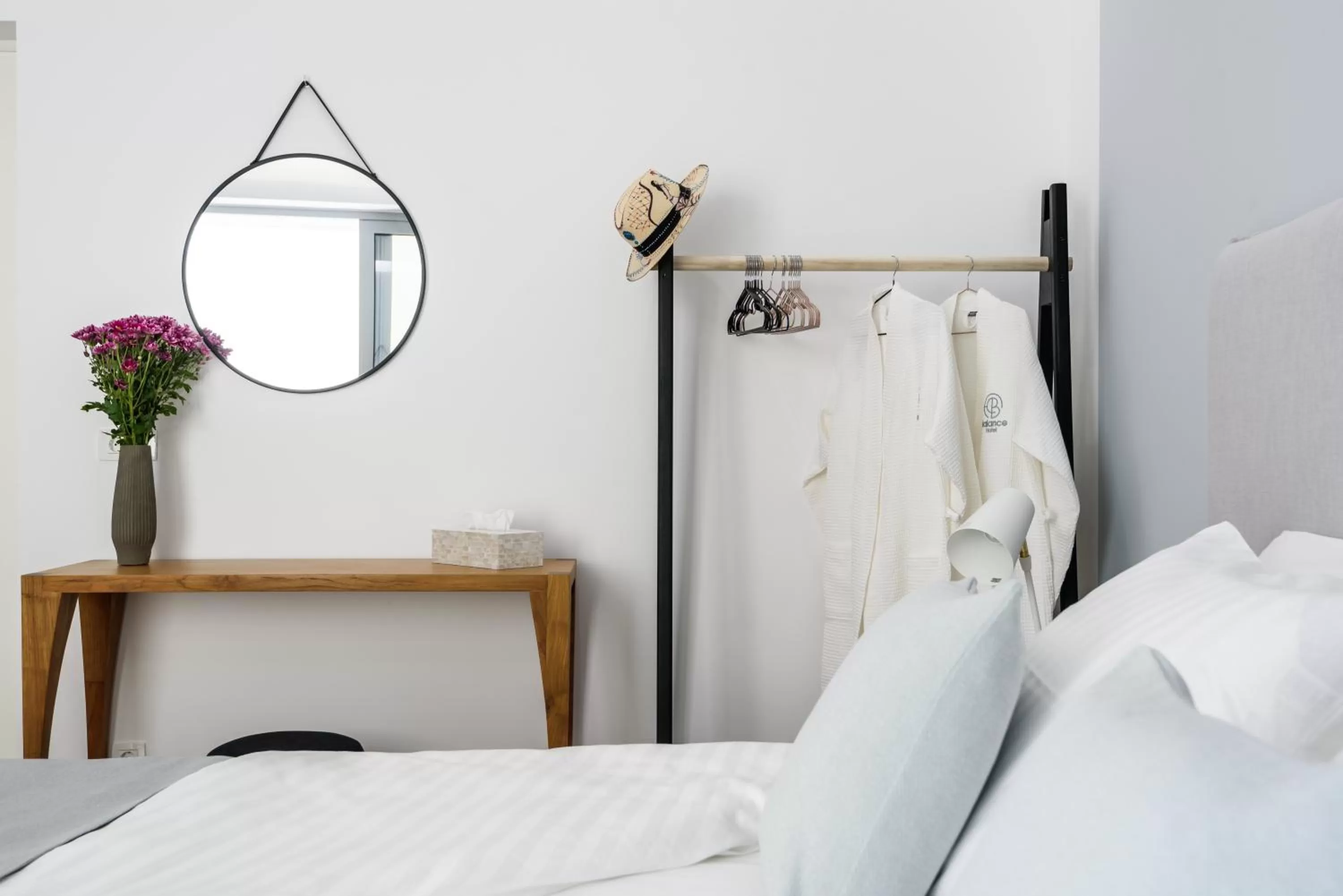 Decorative detail, Bed in Balance Hotel