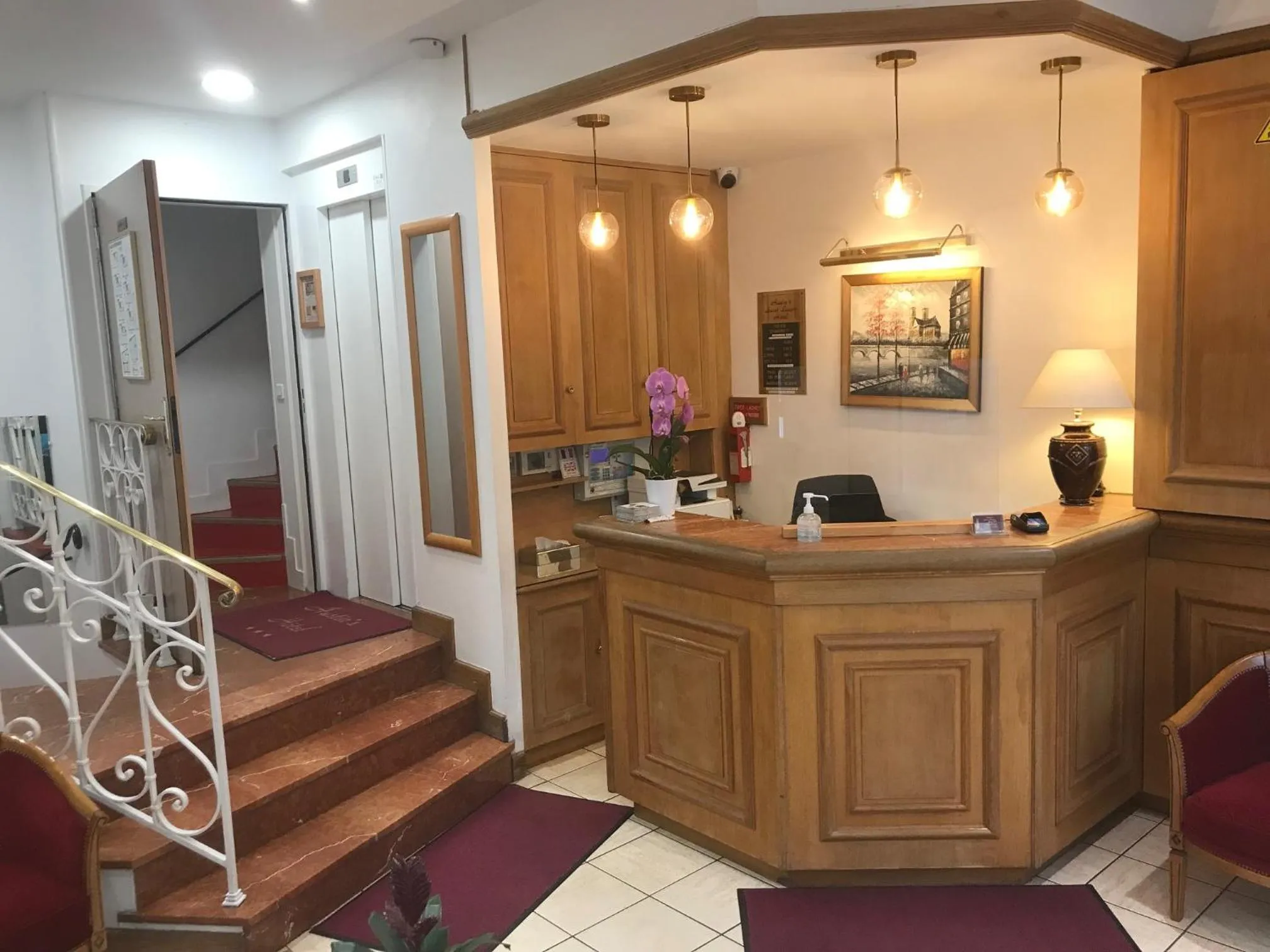 Lobby or reception in Austin's Saint Lazare Hotel