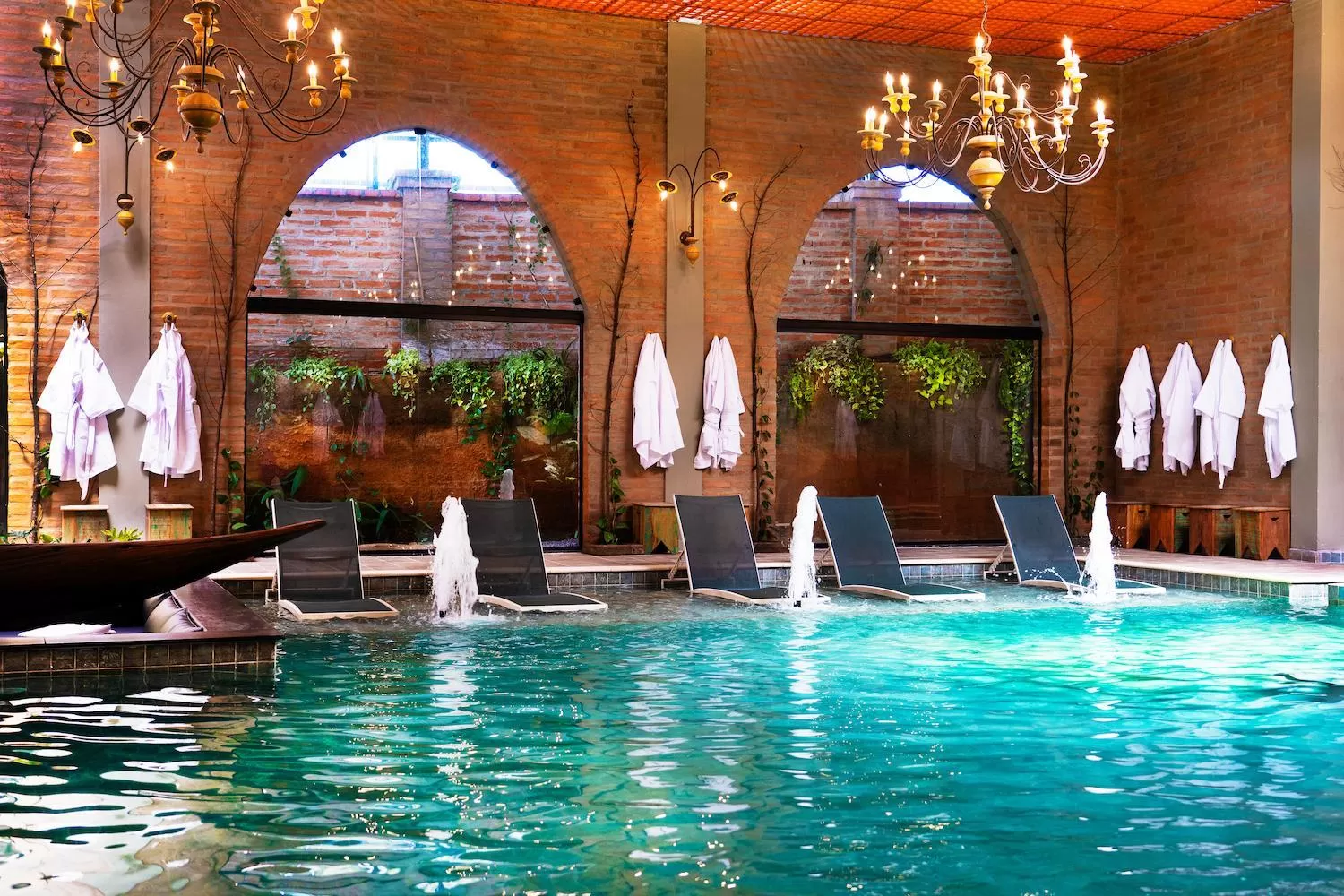 Pool view in Hotel Villa Lobos Spa Romantik