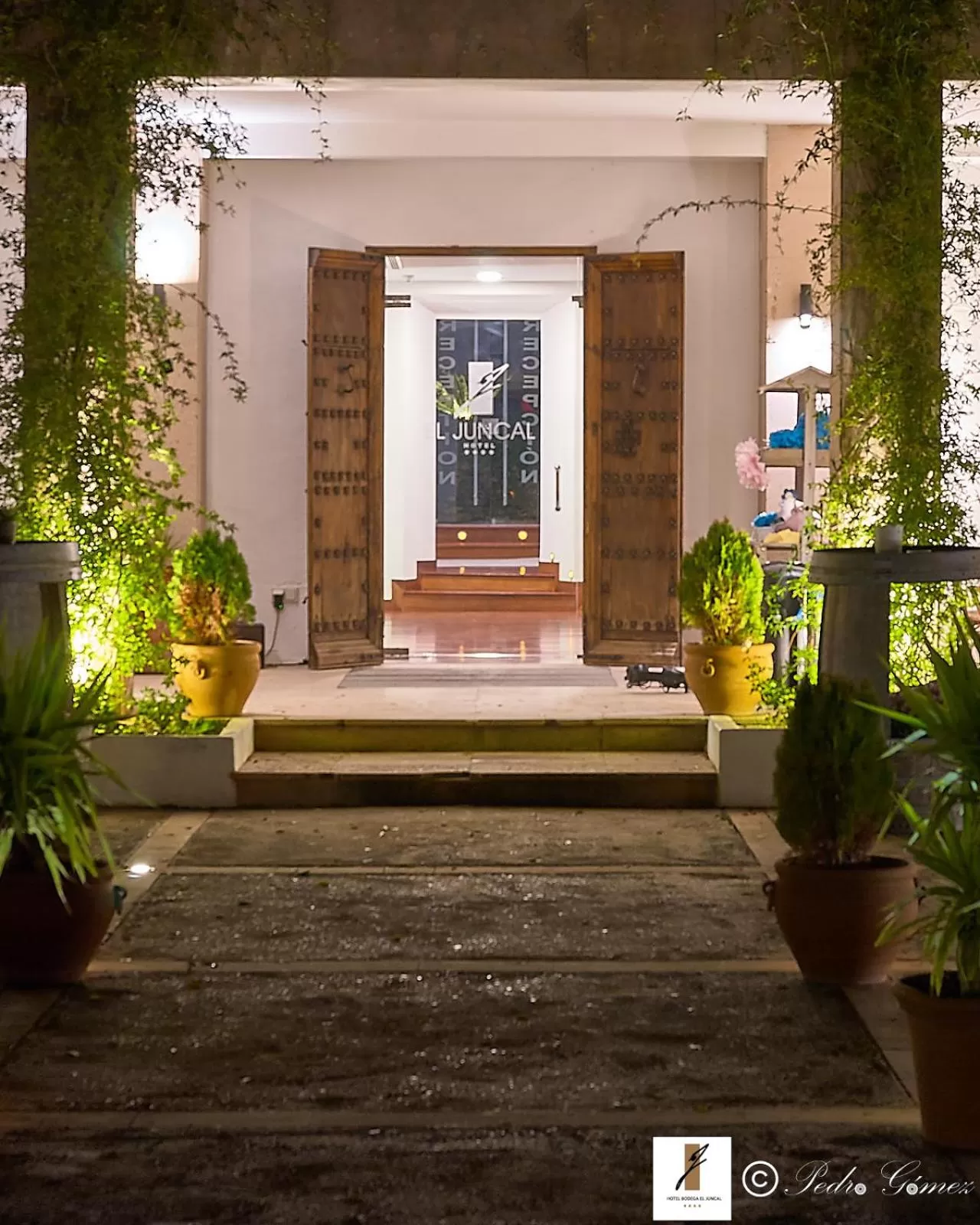 Patio in Hotel Bodega El Juncal