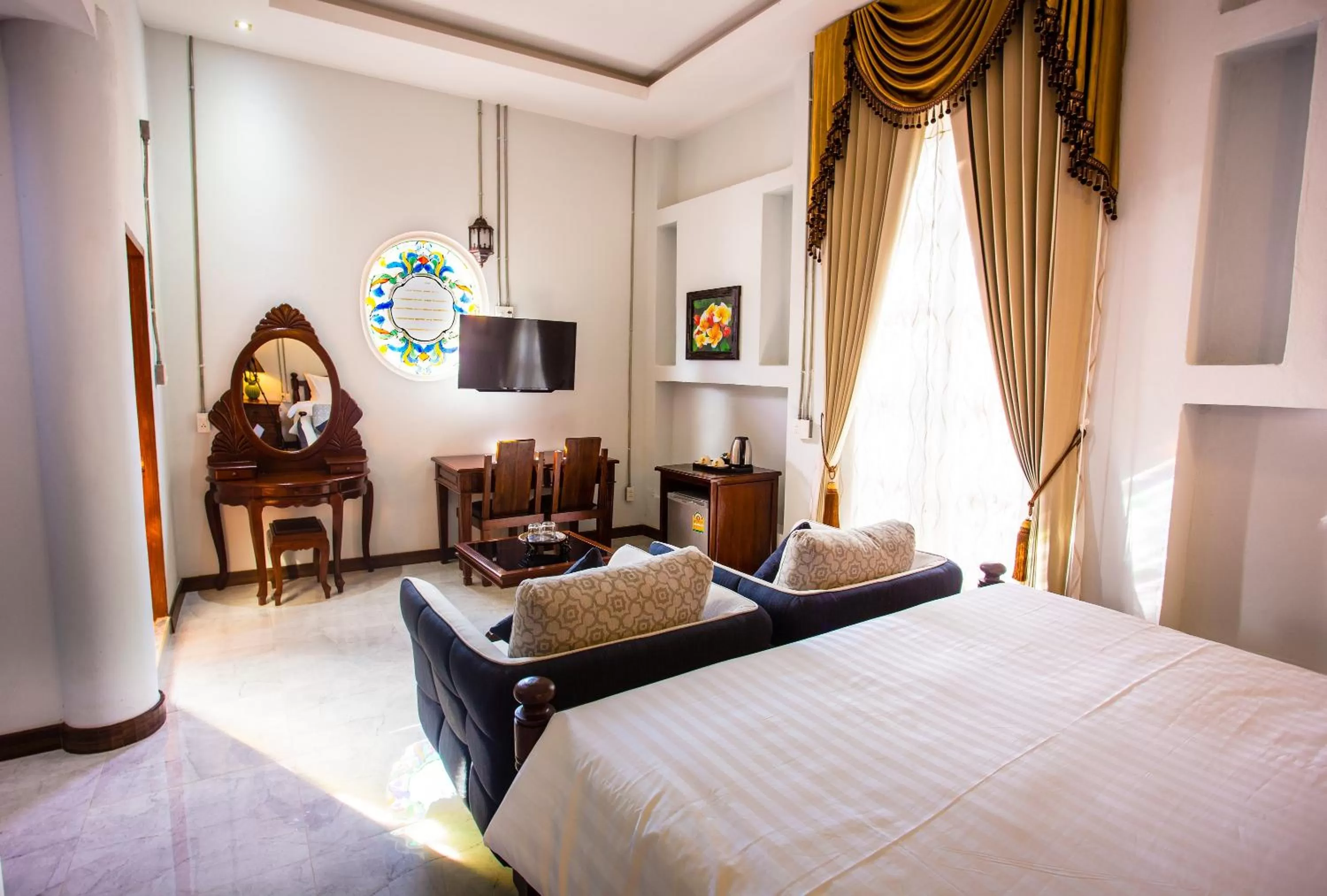 City view, Bed in Pingdoi Hualin Boutique Hotel