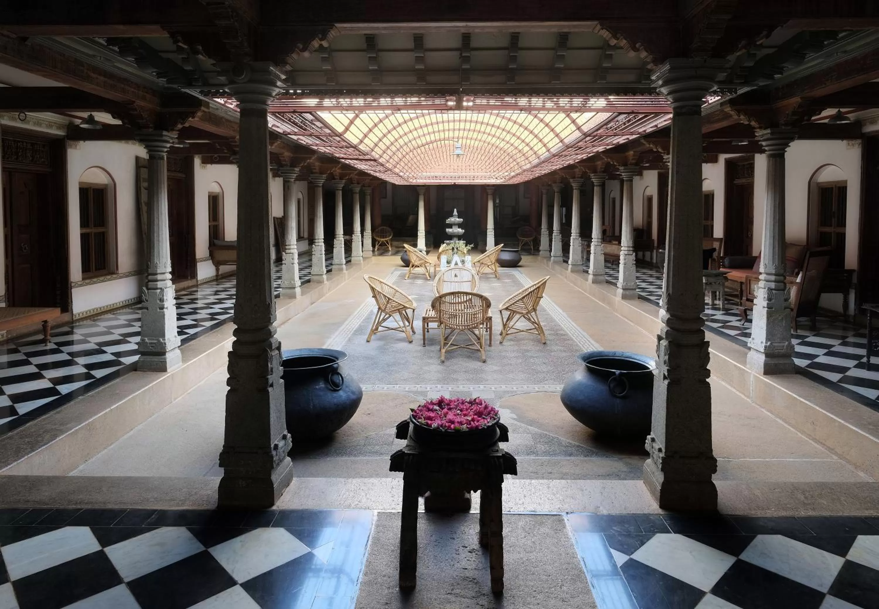 Patio in Saratha Vilas Chettinad