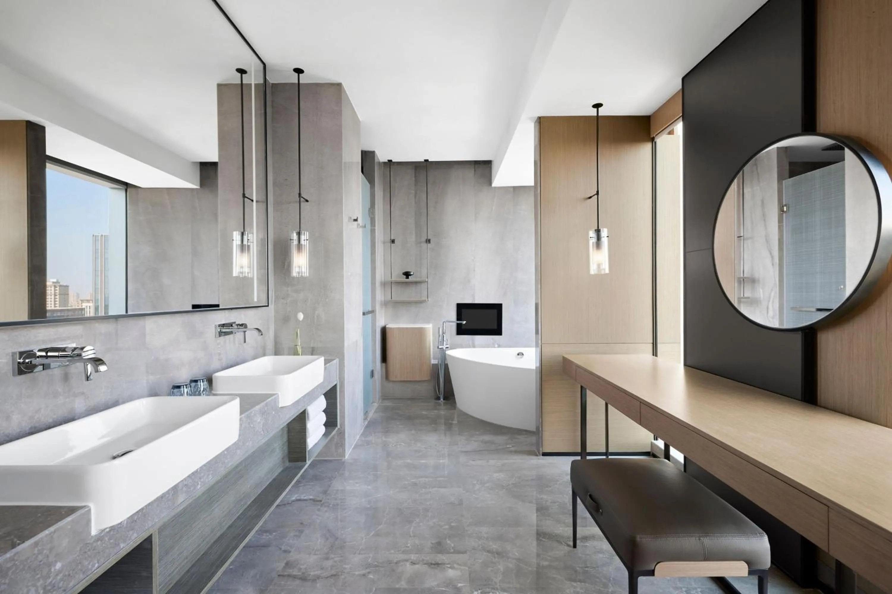 Bathroom in Changzhou Marriott Hotel Jintan