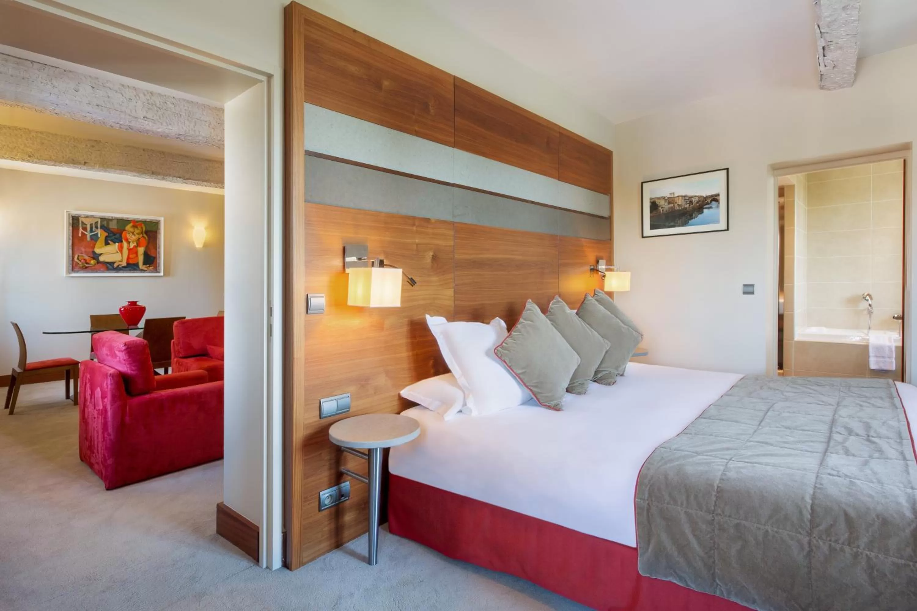 Living room, Bed in Abbaye des Capucins Spa & Resort