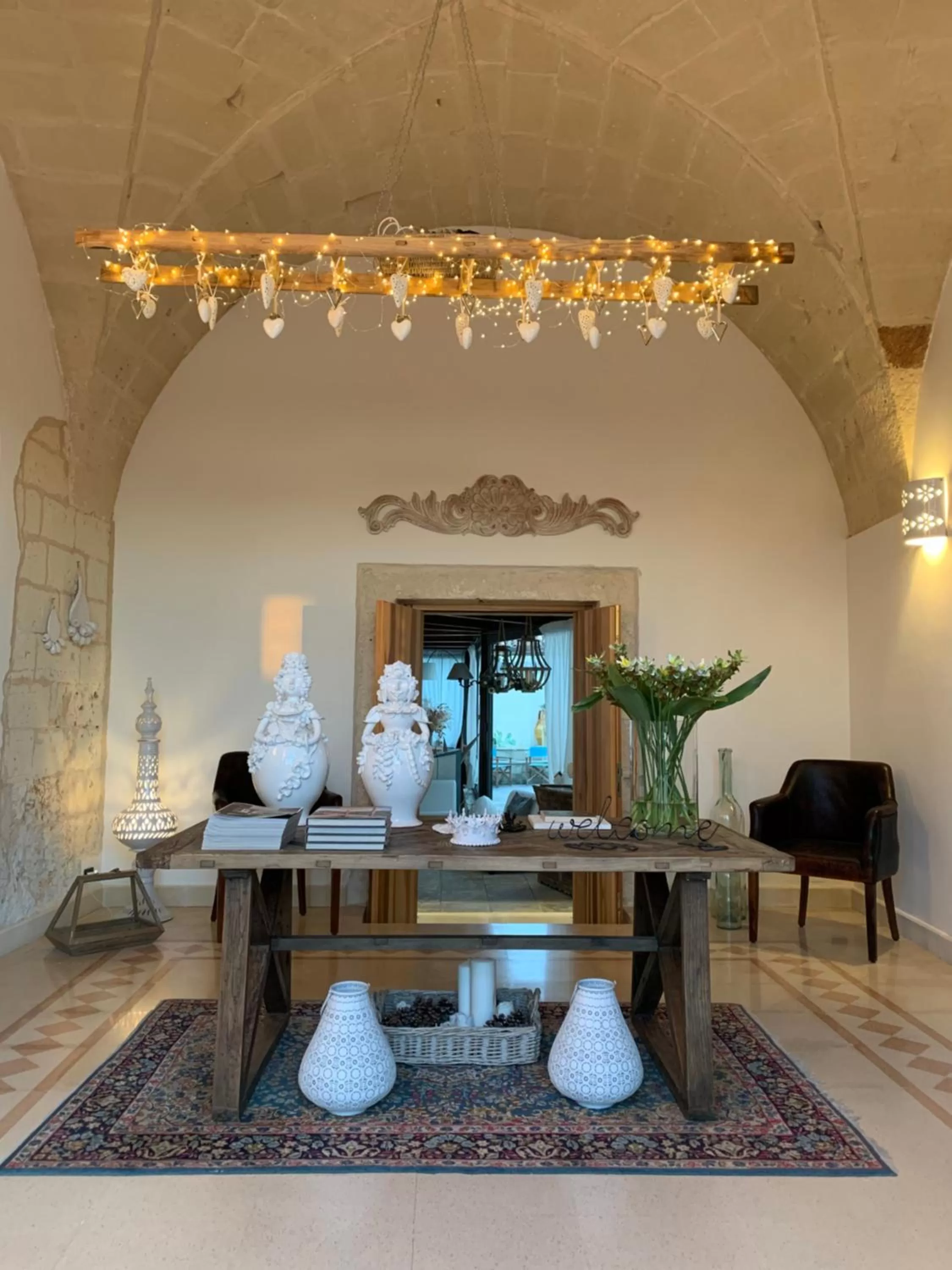 Lobby or reception in Masseria dei Monaci