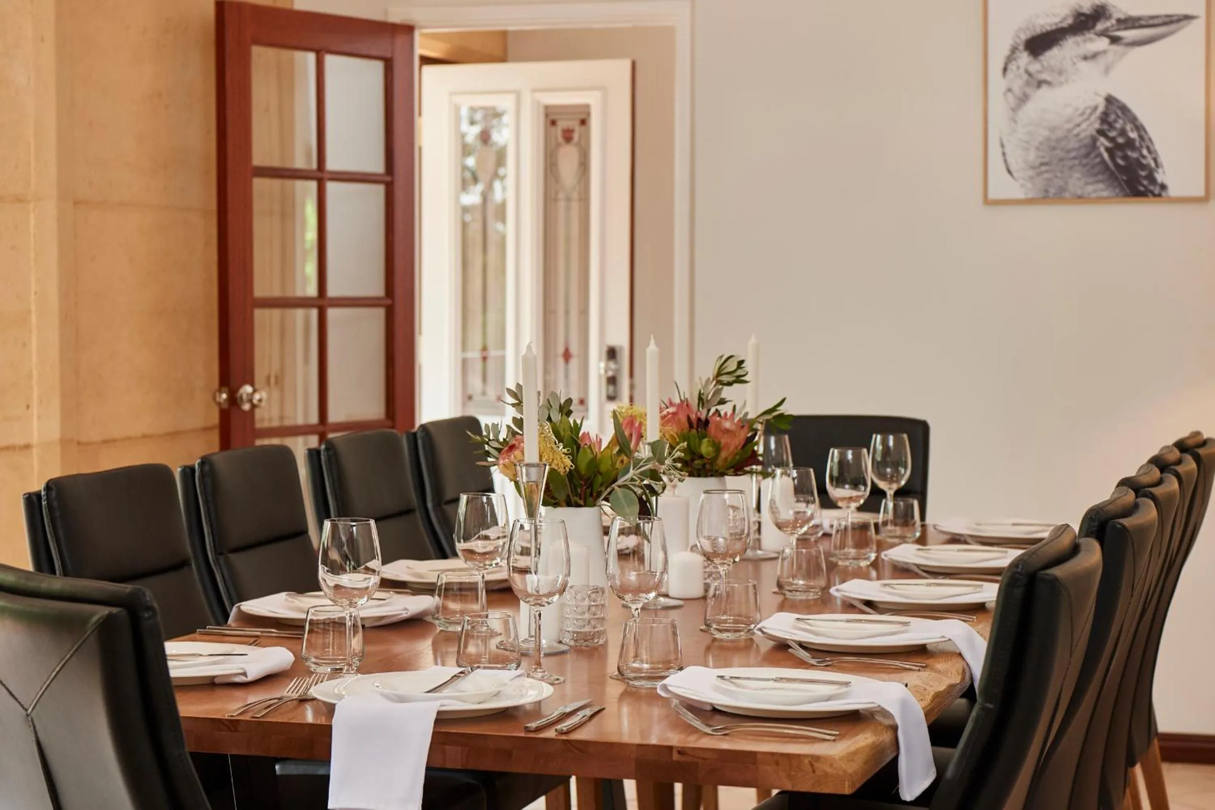 Dining area in Eight Willows Retreat