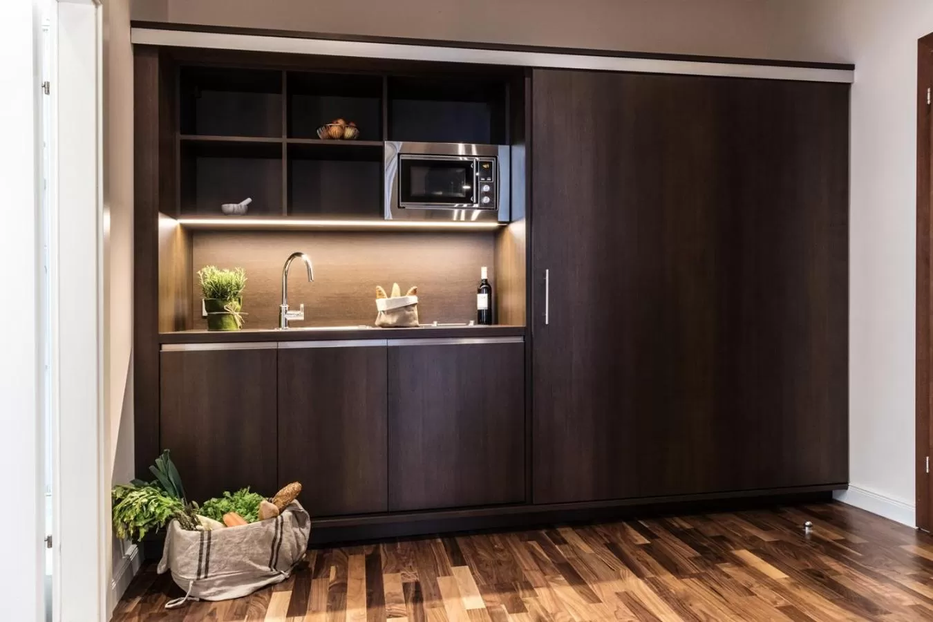 Kitchen or kitchenette in Hotel Sandwirth