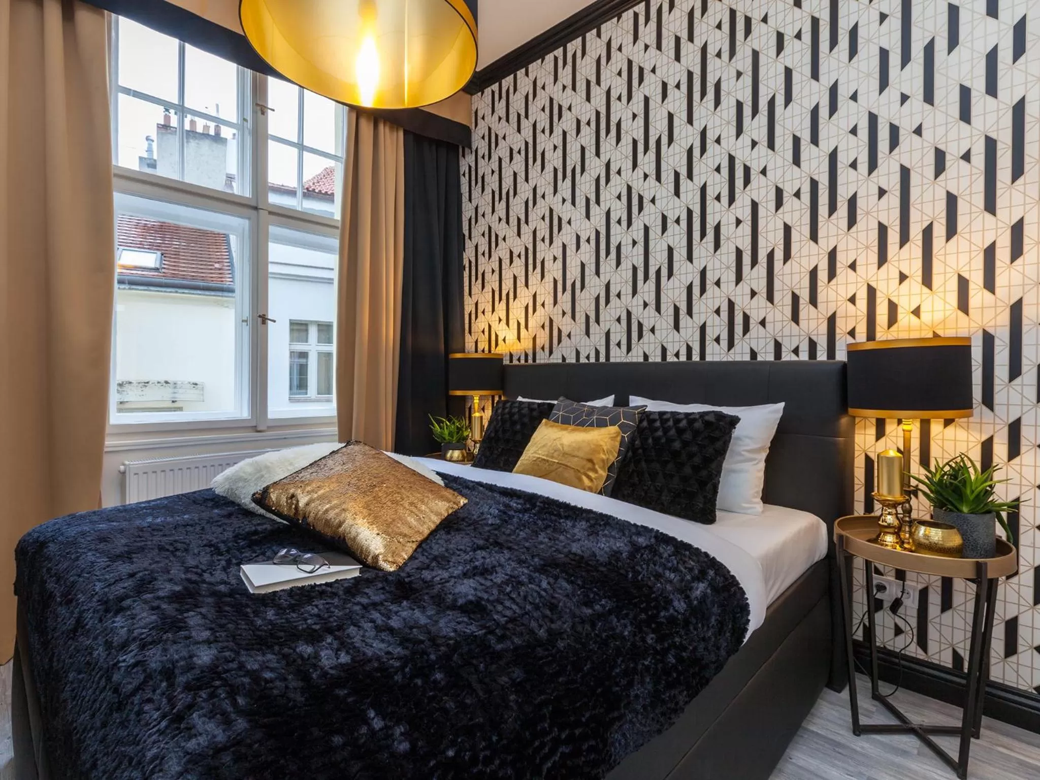 Bedroom, Bed in Golden Prague Rooms