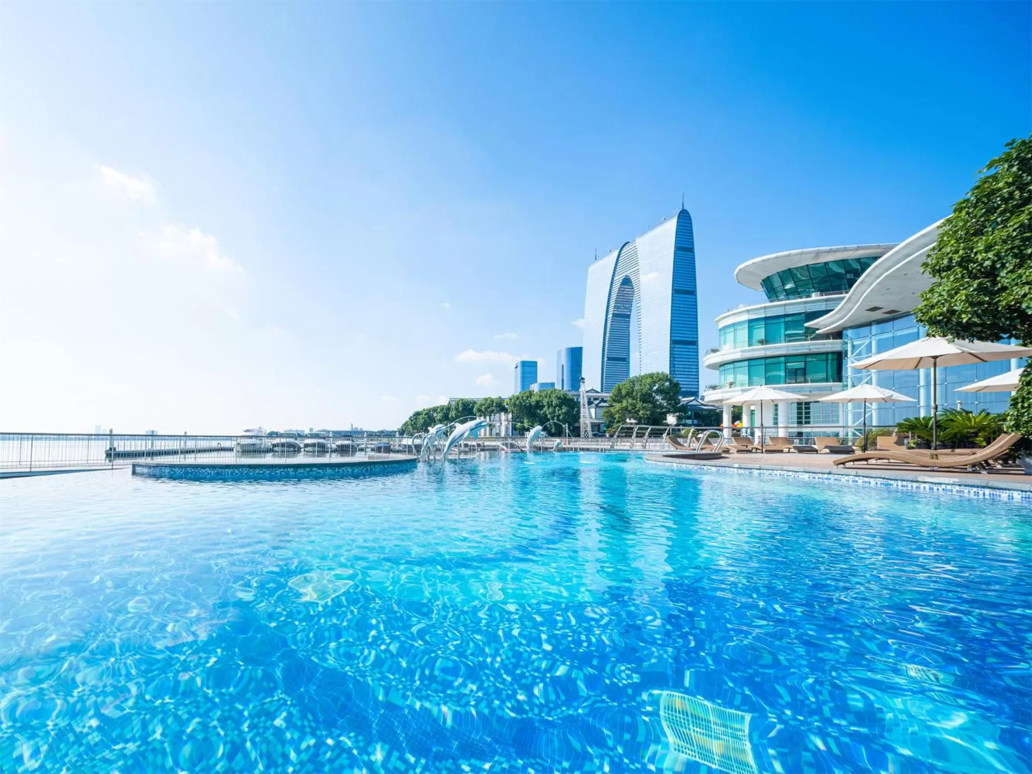 Swimming pool in Crowne Plaza Suzhou by IHG