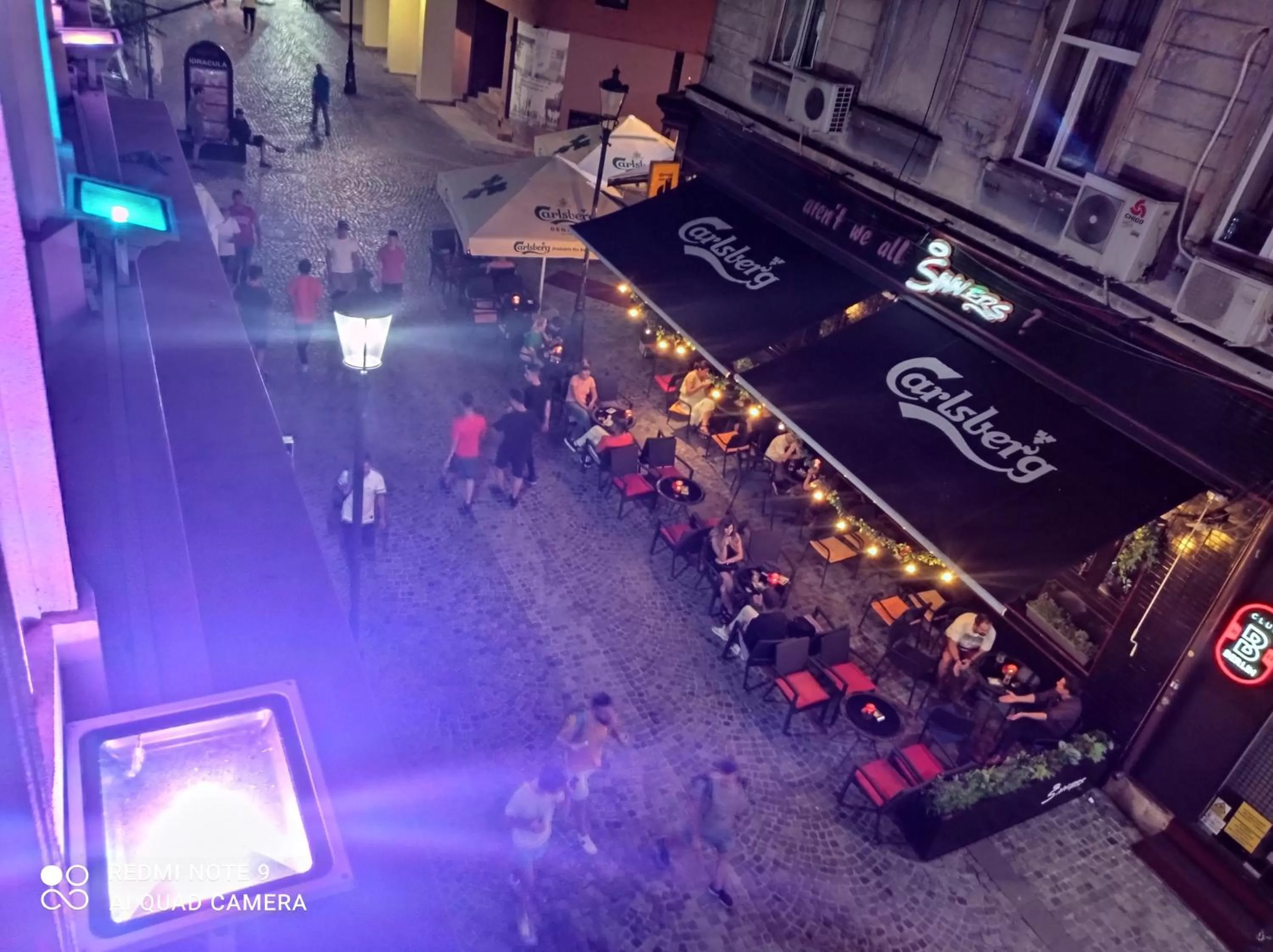 City view in New Era Hotel Old Town Party Zone Bucharest- parking with fee nearby - NOT at the hotel !