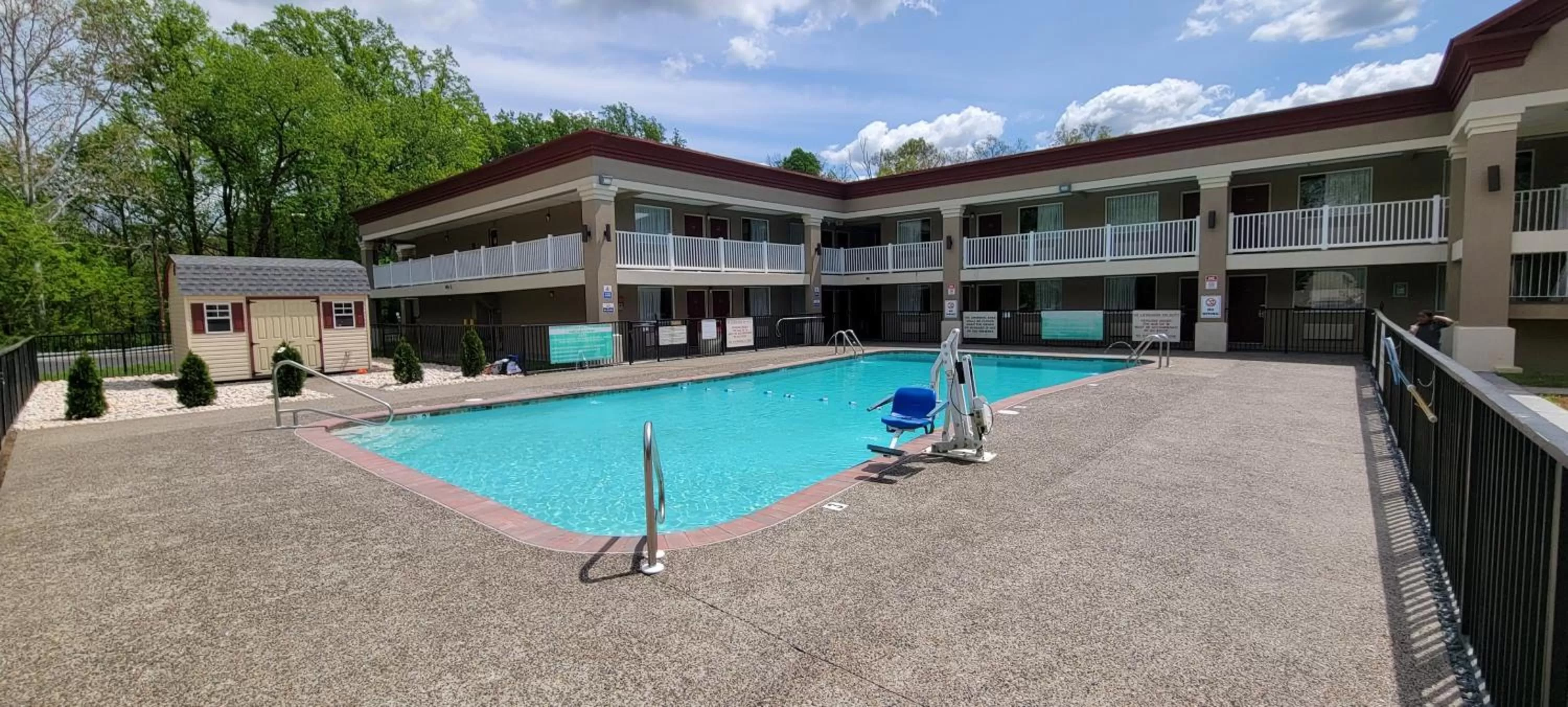 Swimming pool in HomeTowne Studios by Red Roof Bordentown - McGuire AFB