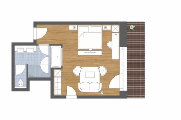 Photo of the whole room in Hotel Seelos