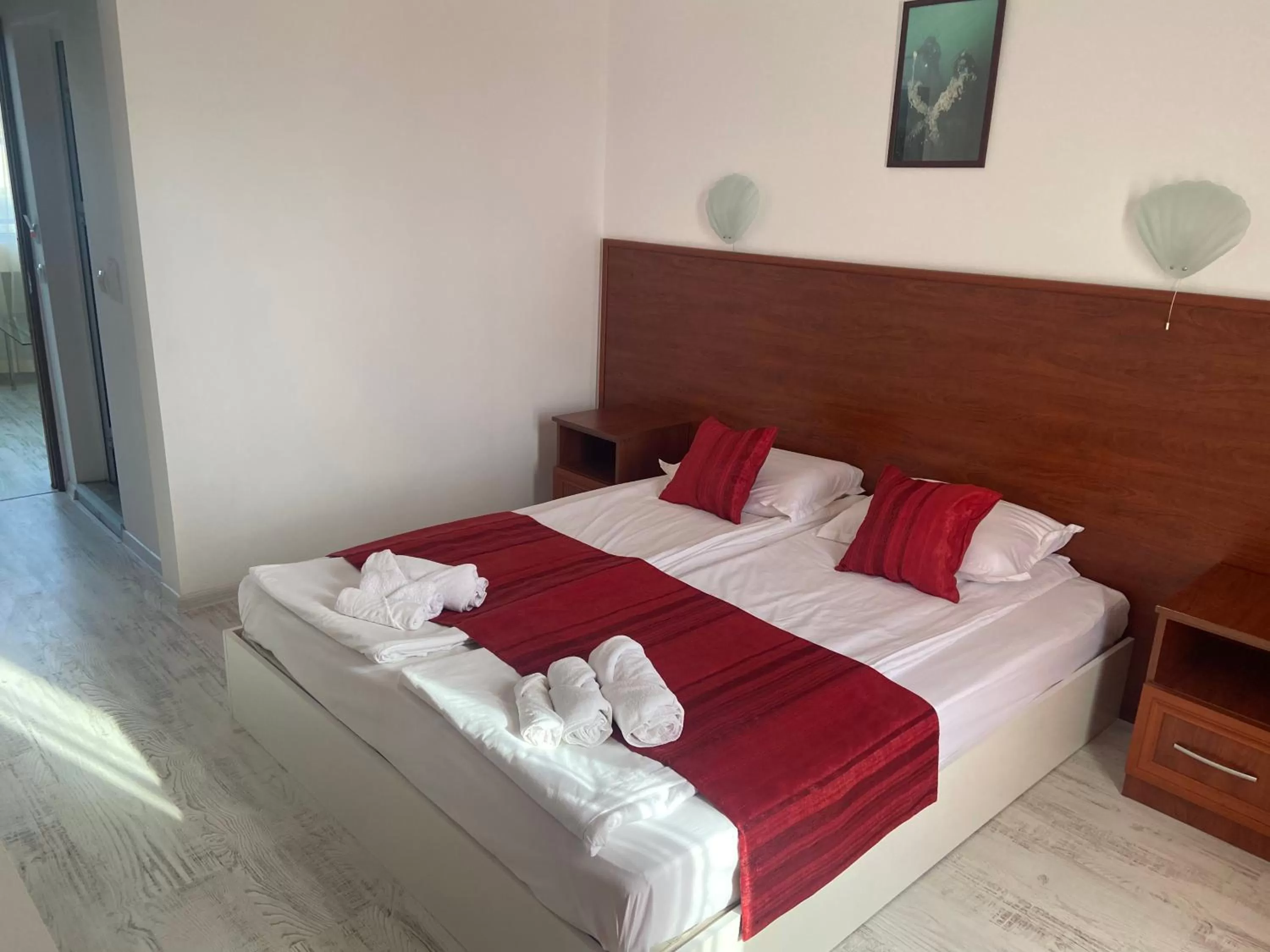 Bed in Ribarska Sreshta Family Hotel