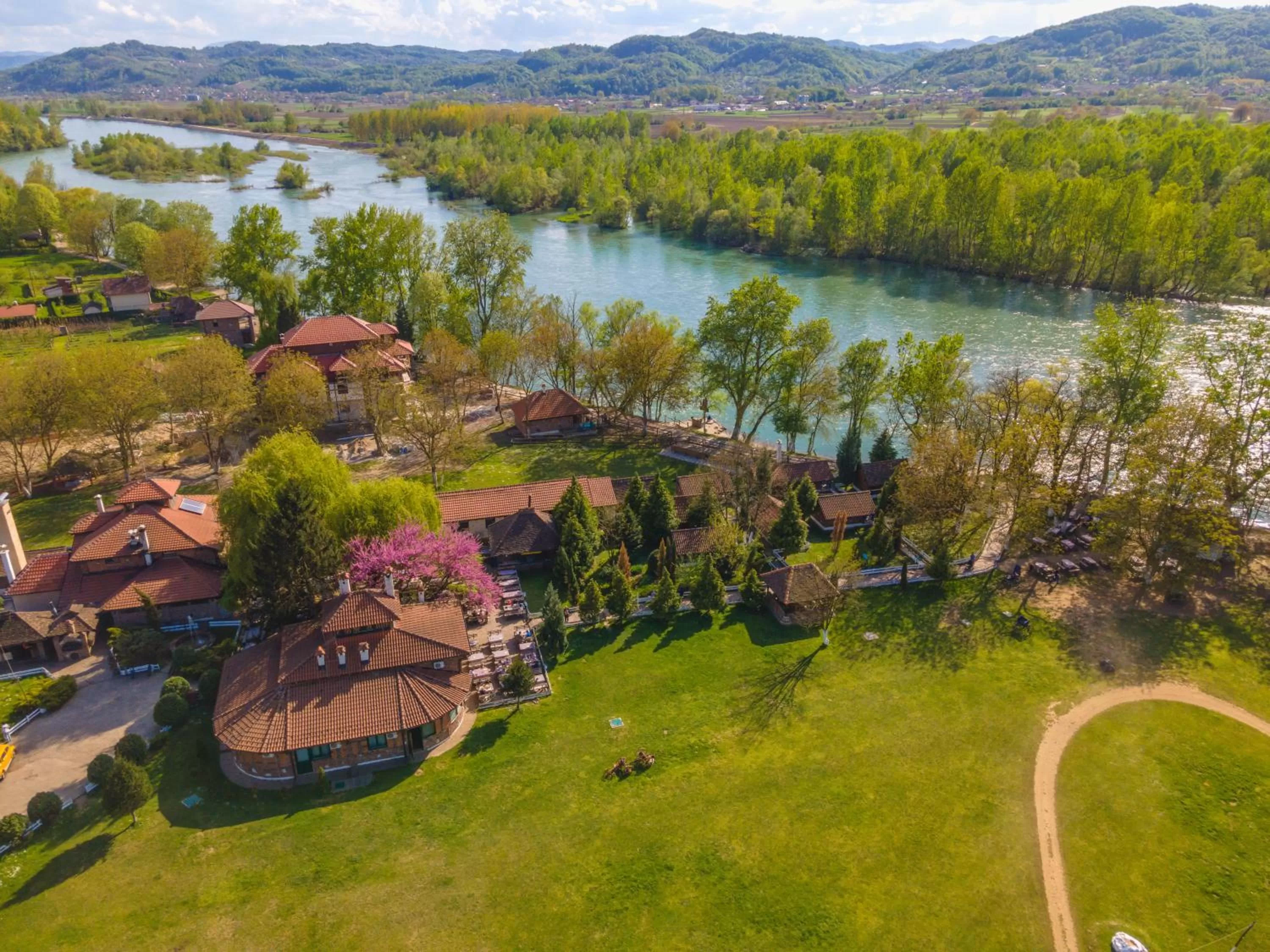 Property building, Bird's-eye View in B&B Etno Village Sunčana Reka