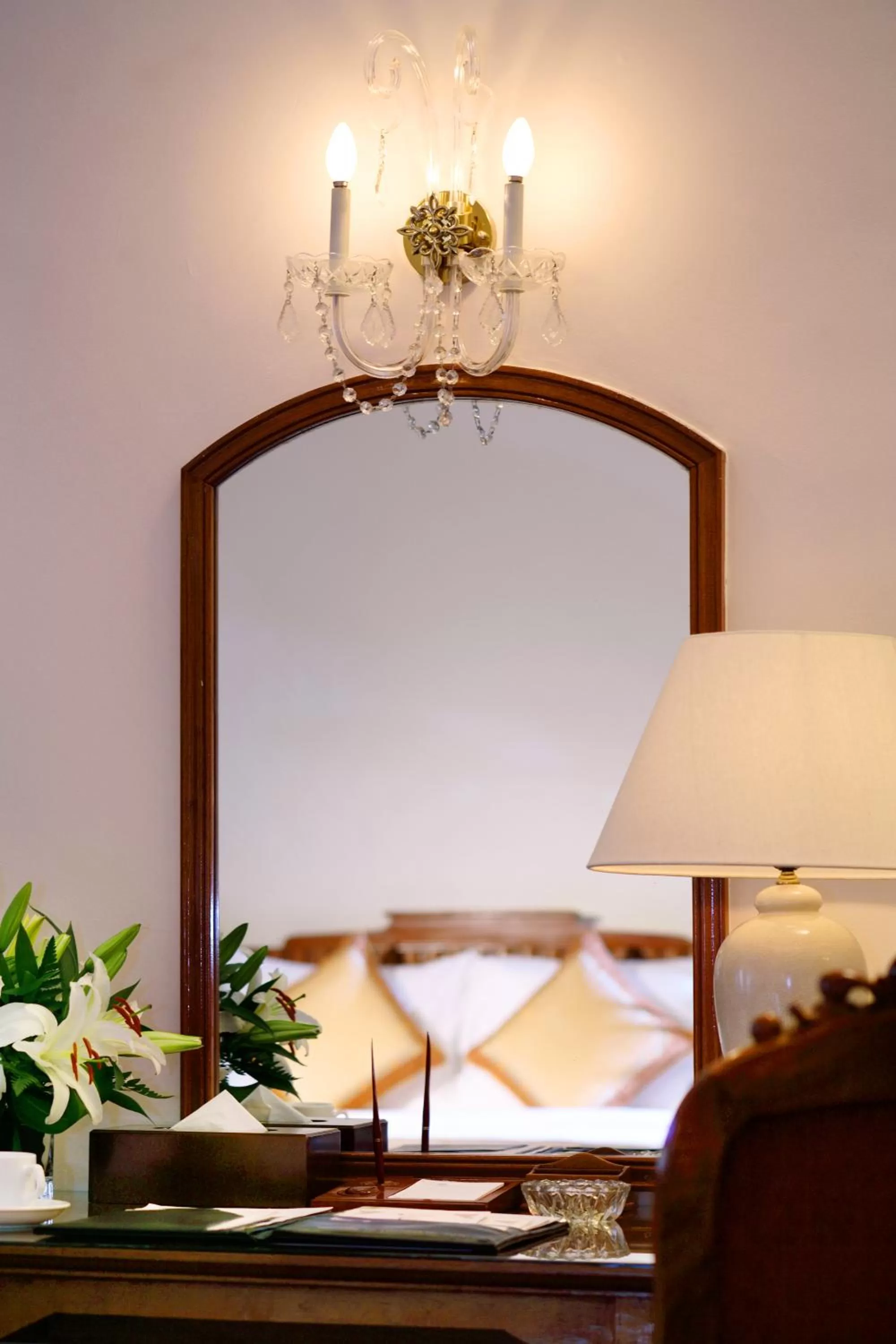 Decorative detail, Bed in Hotel Continental Saigon