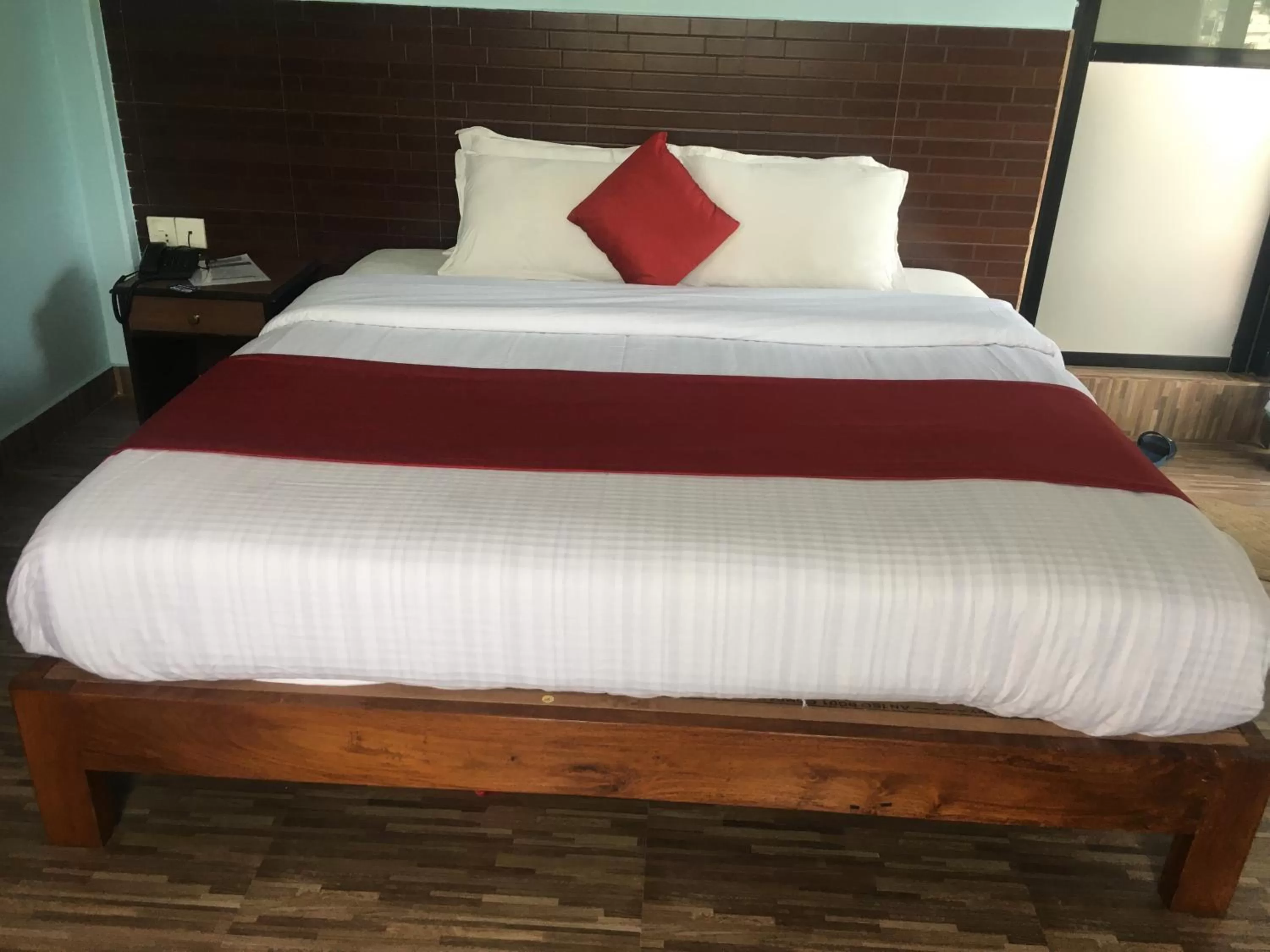 Bed in The North Face Inn