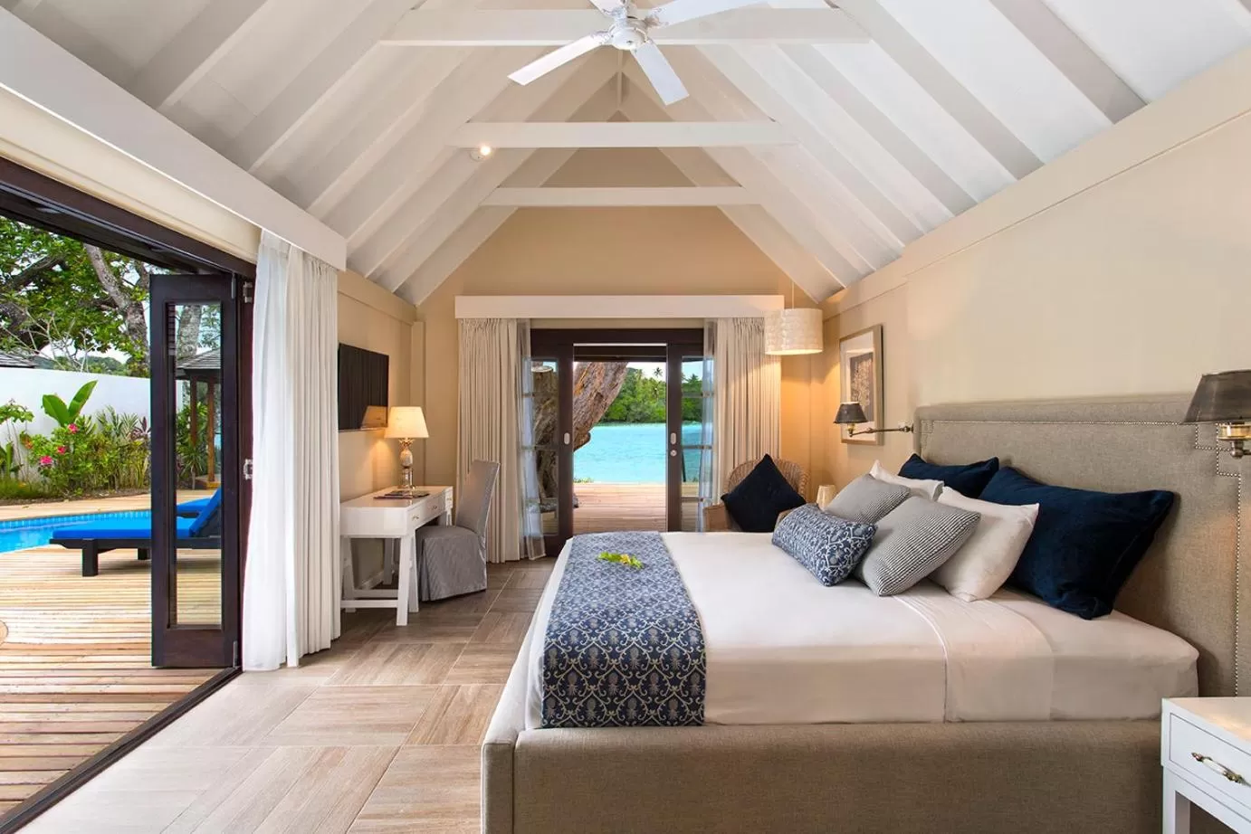 Bedroom, Bed in Warwick Le Lagon Resort & Spa, Vanuatu