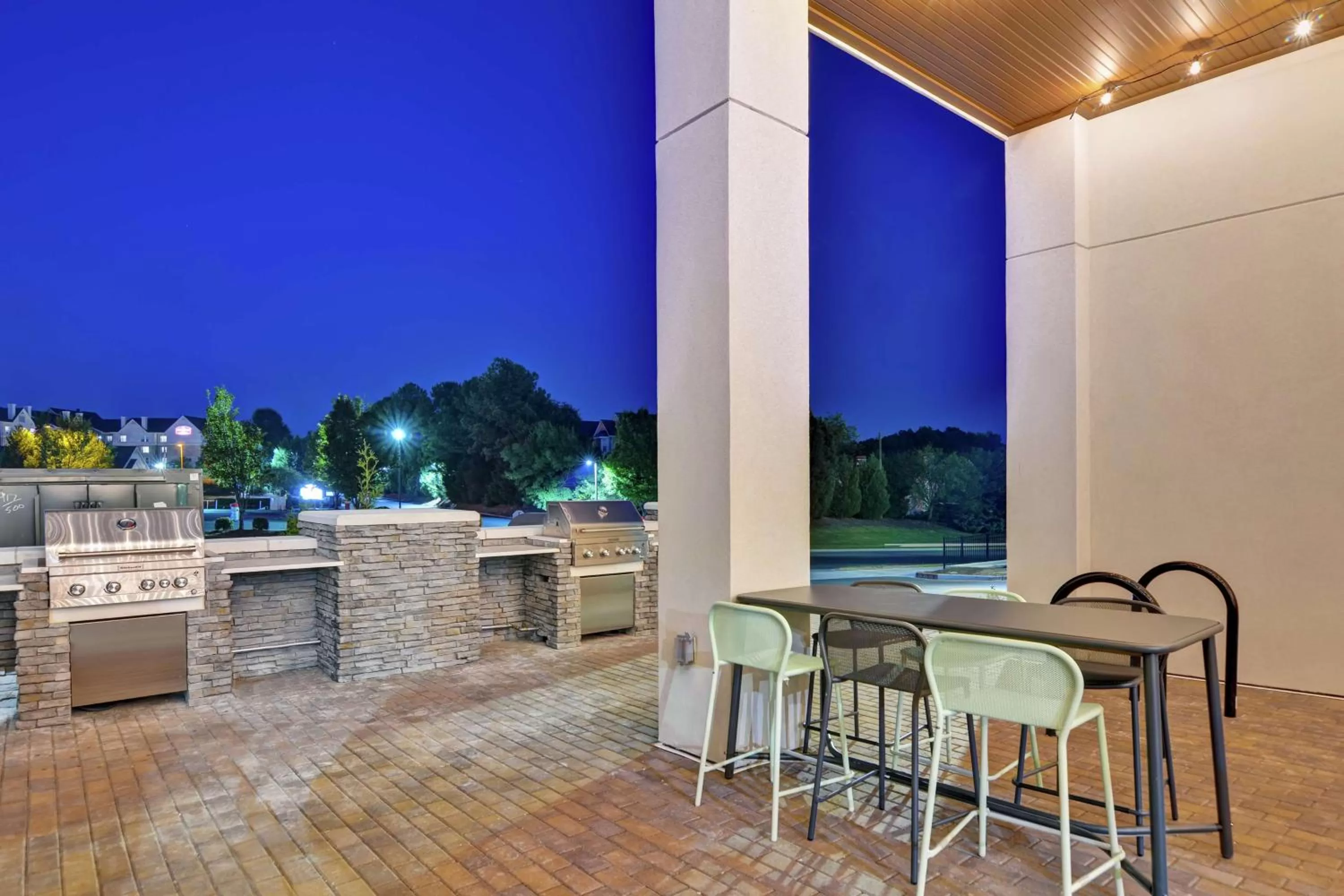 Patio in Home2 Suites By Hilton Charlotte Piper Glen