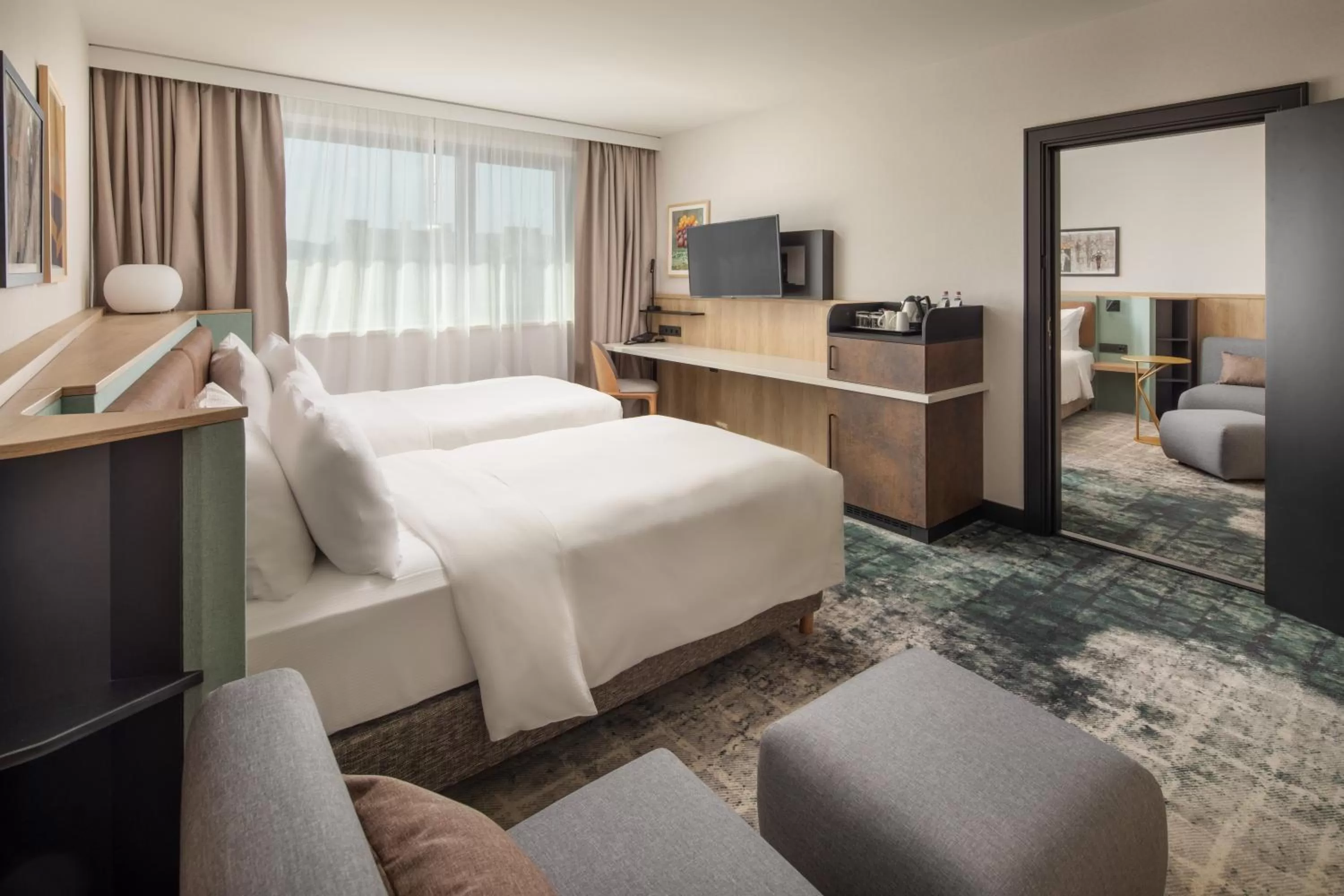 Photo of the whole room, Bed in Crowne Plaza Budapest by IHG