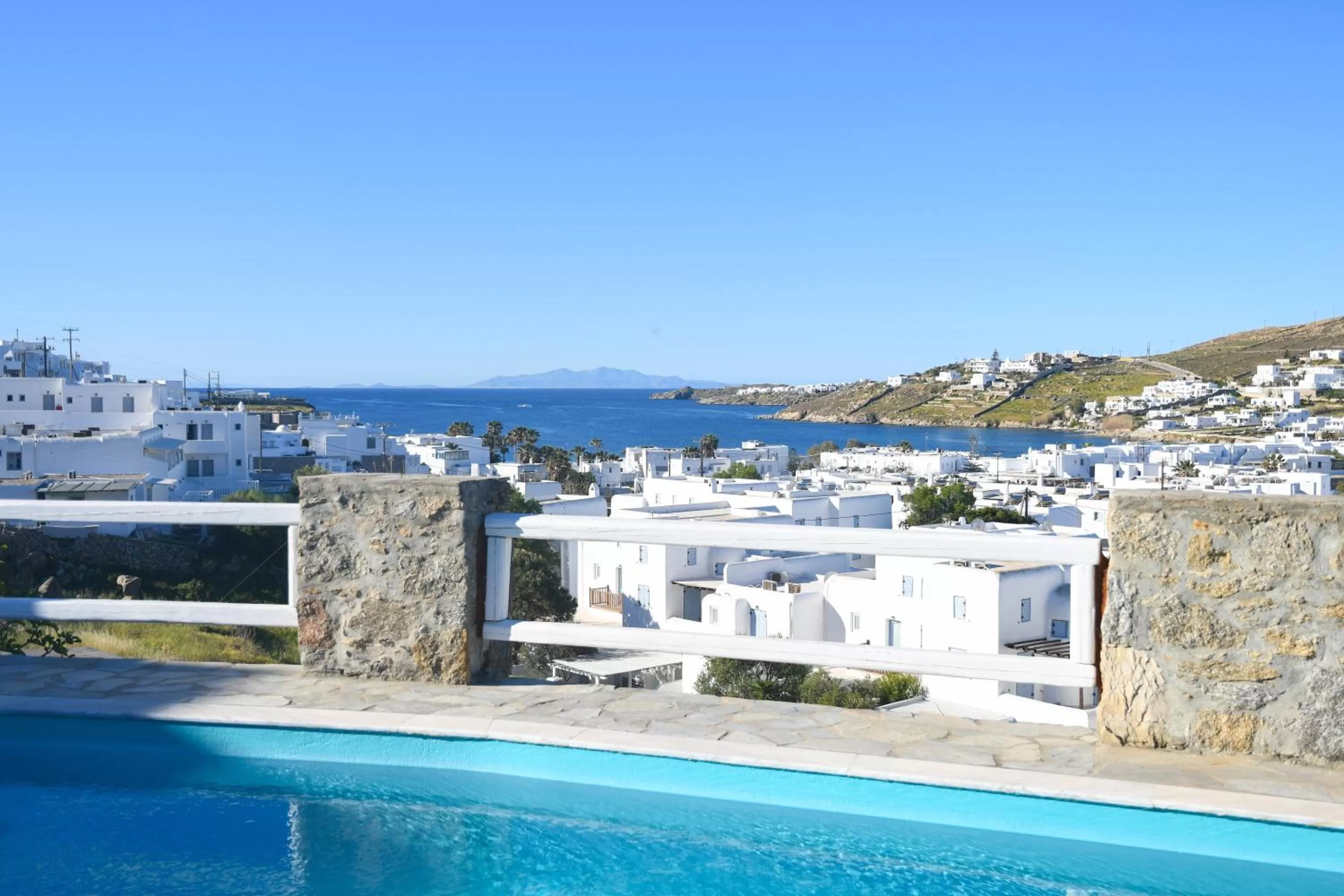 Pool view in Amperian Mykonos Suites & Villas