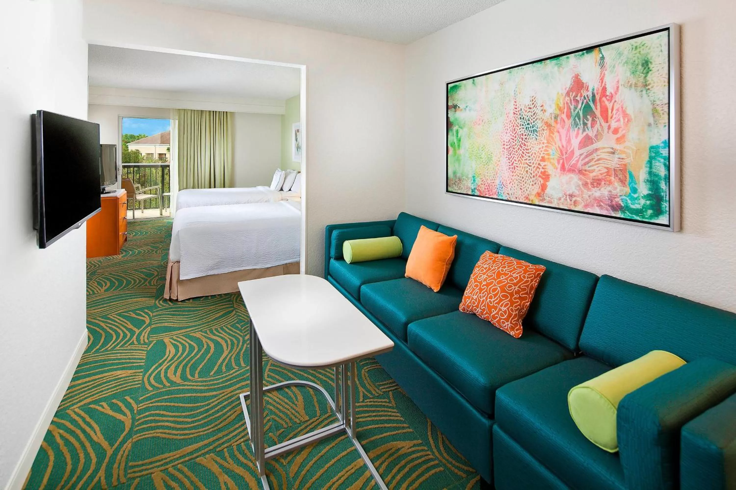 Photo of the whole room, Bed in SpringHill Suites by Marriott Orlando Lake Buena Vista in Marriott Village