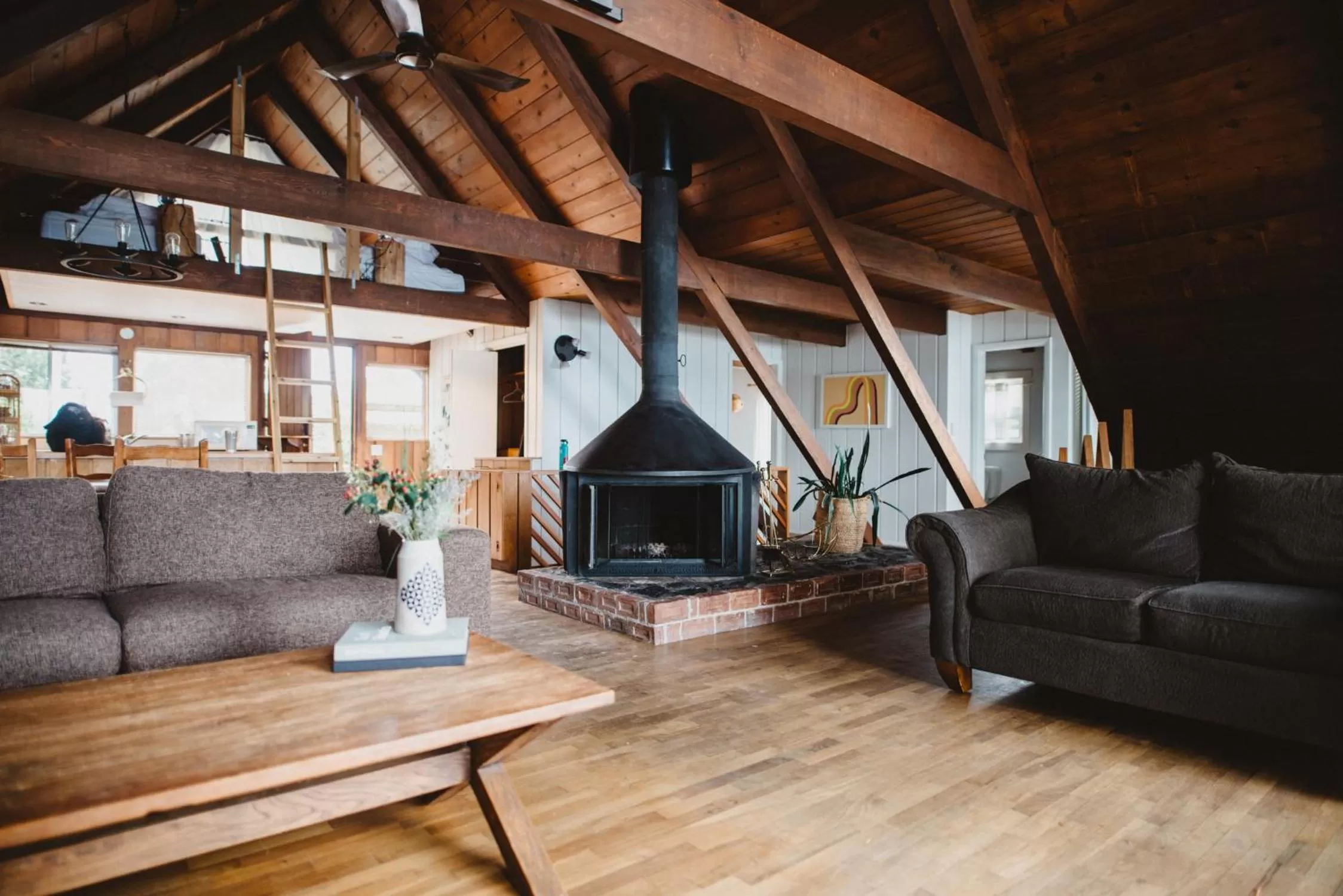 Living room in The Shoreline Tofino