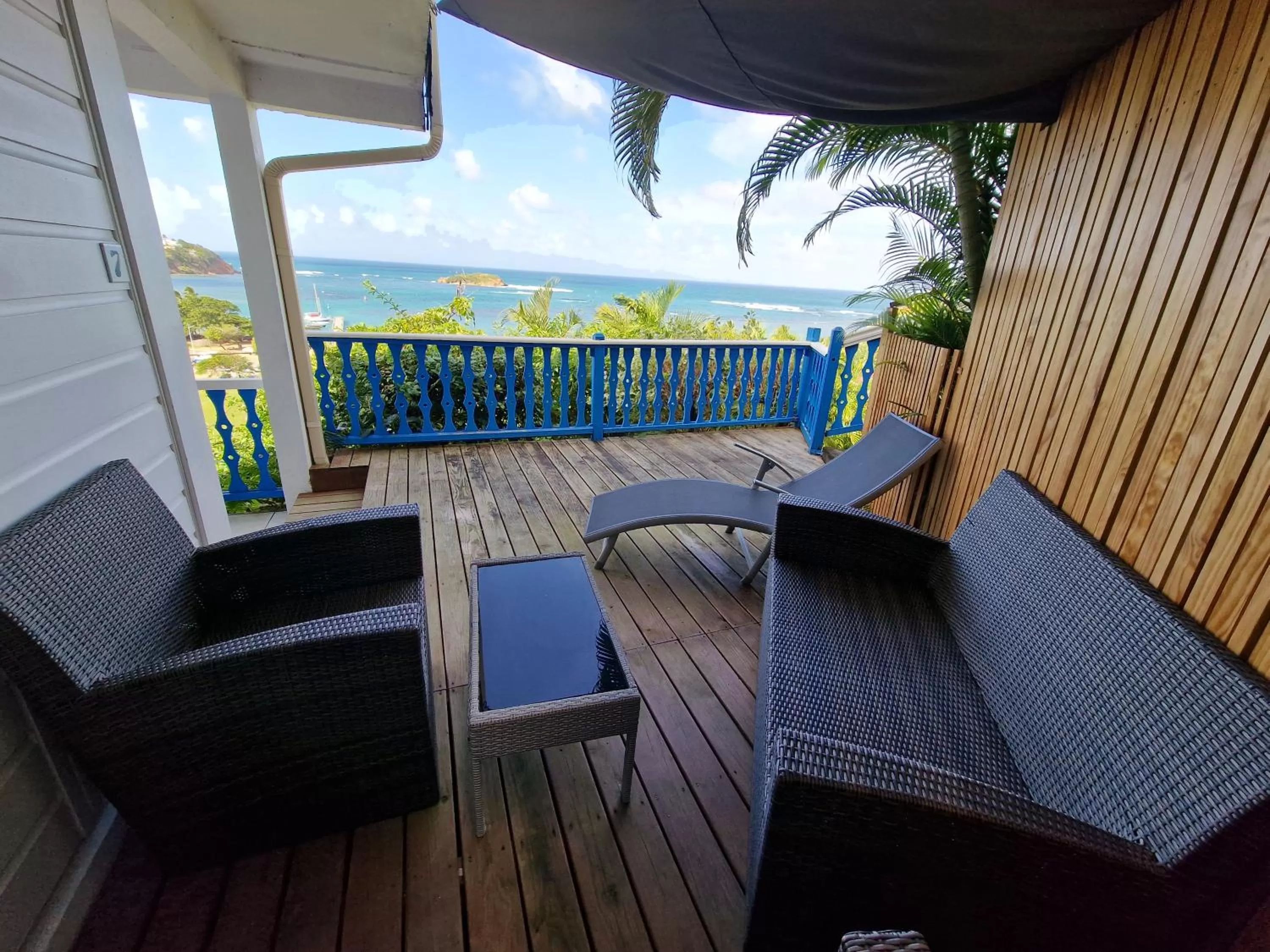 Patio in Hotel Le Manguier