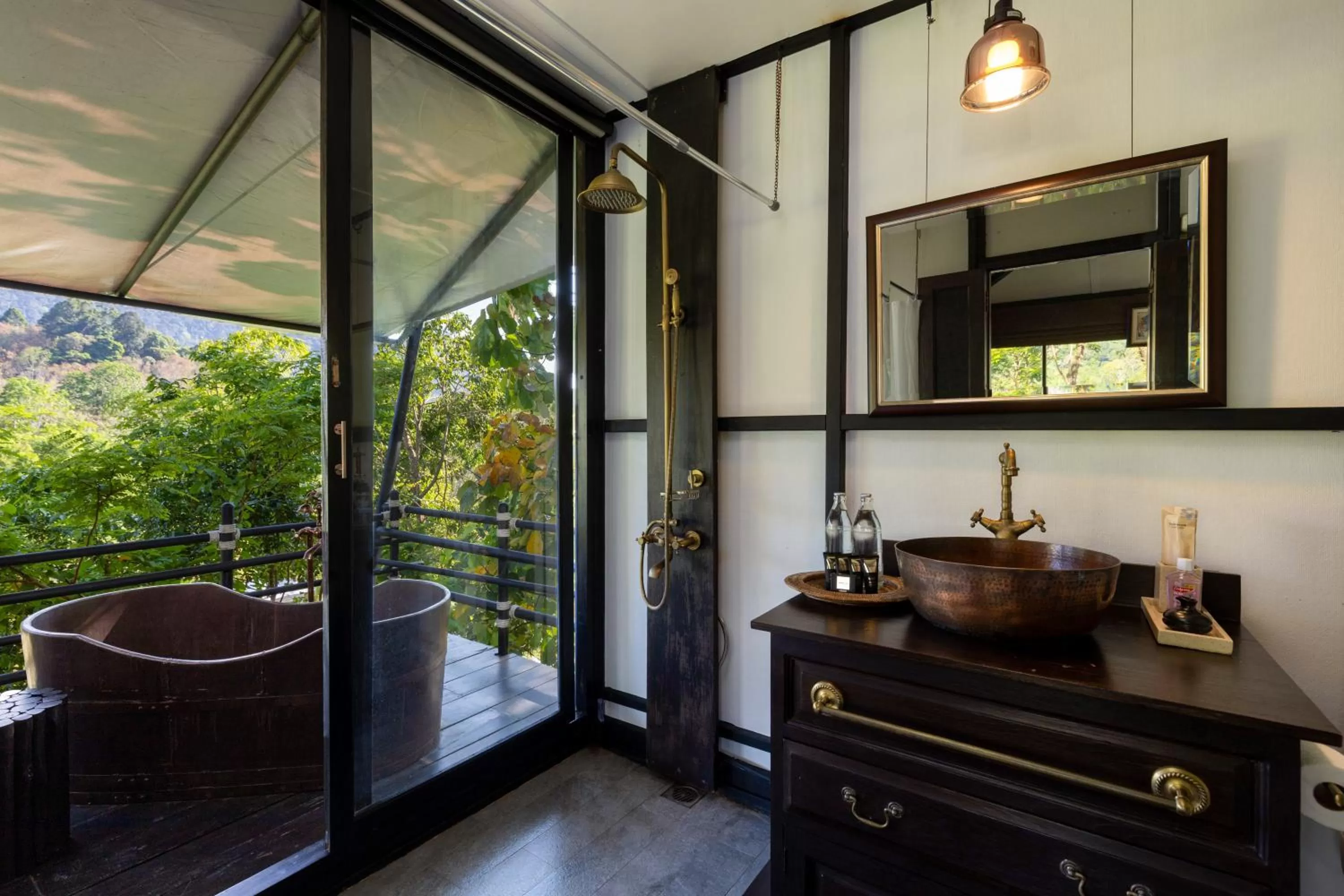 Bathroom in Kachonghills Tented Resort Trang