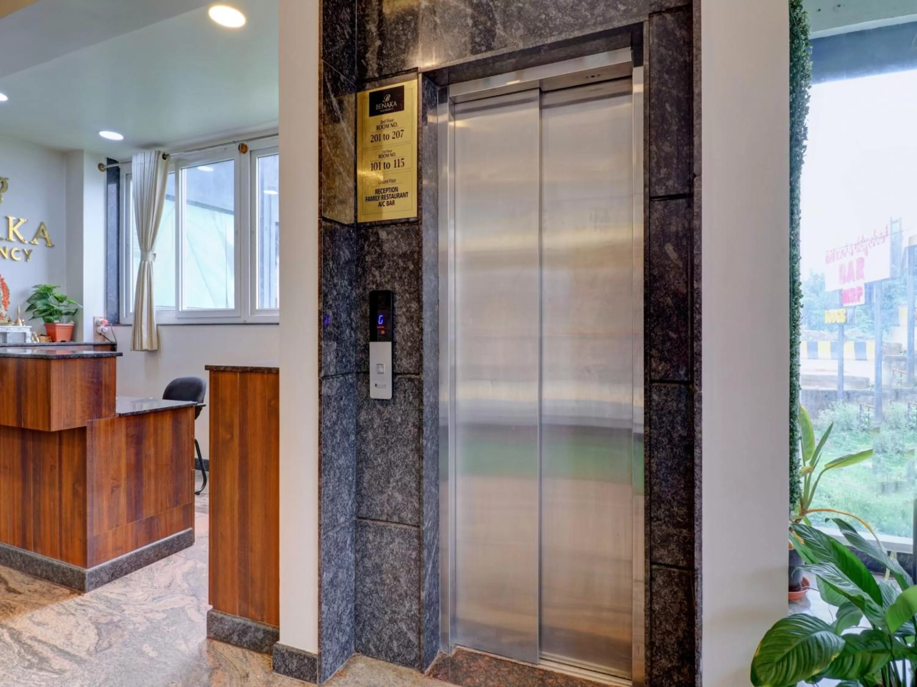 elevator in Treebo Benaka Residency