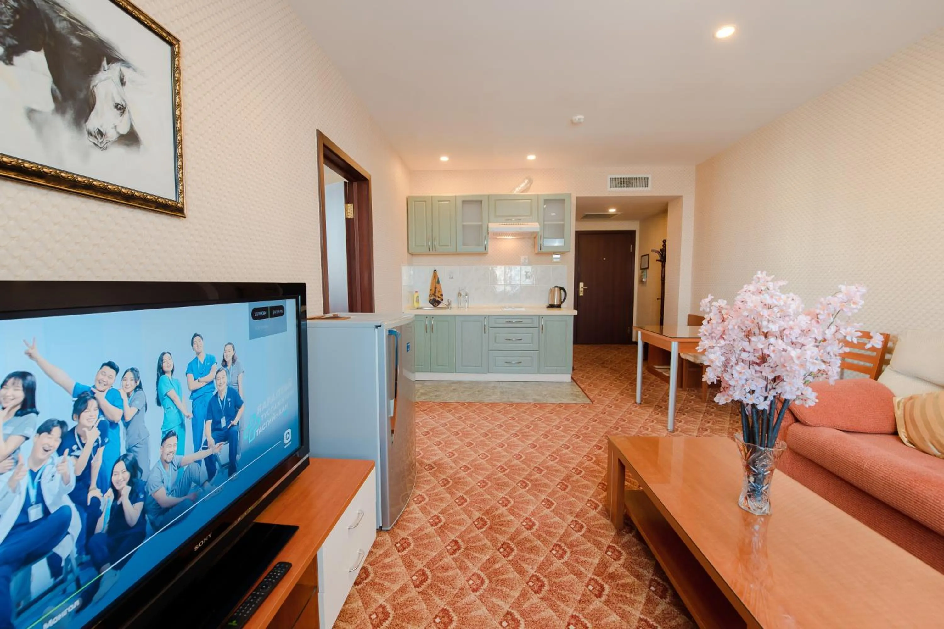 Communal lounge/ TV room in Springs Hotel Ulaanbaatar