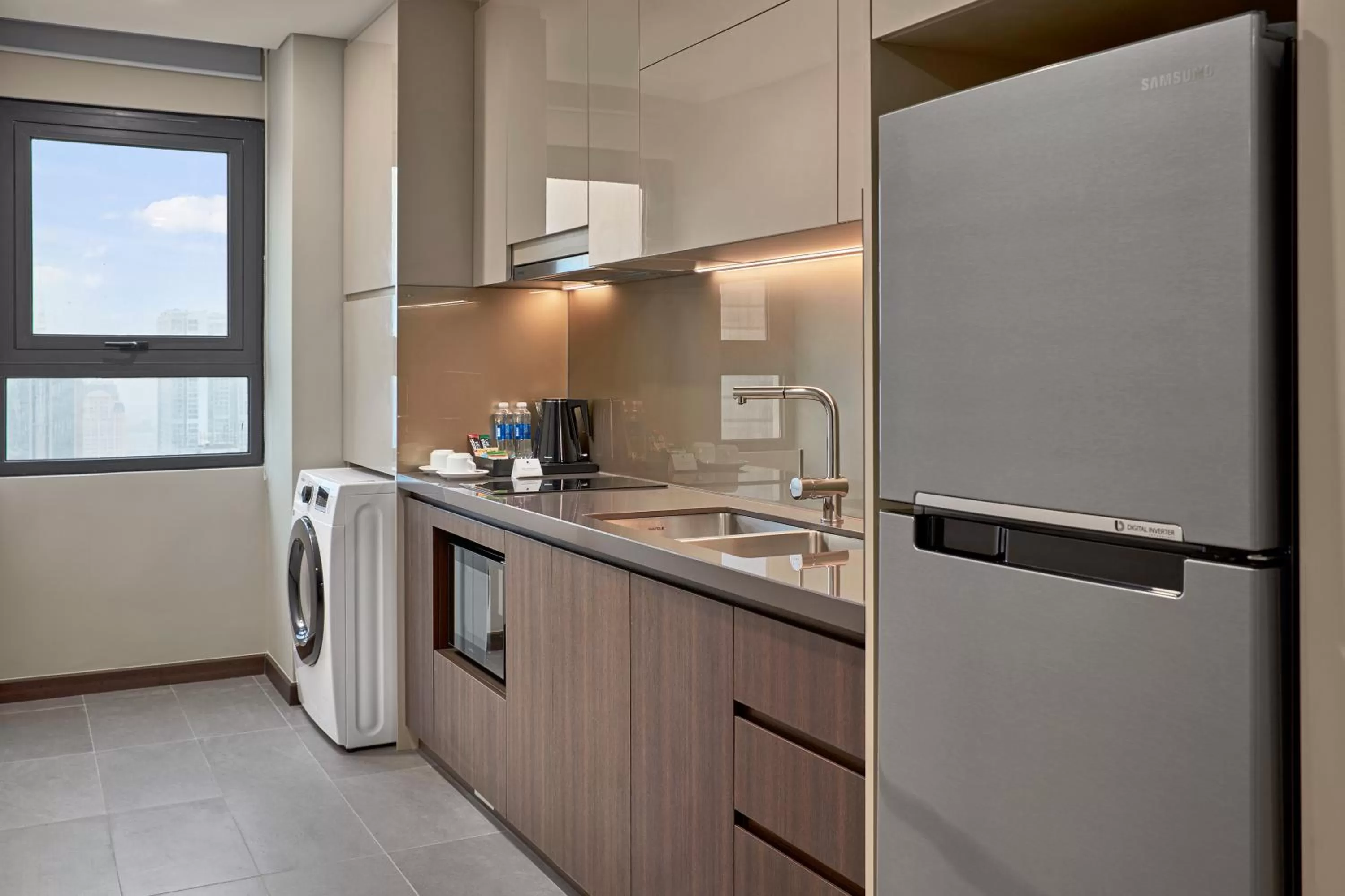 Kitchen or kitchenette in Grand K Hotel Suites Hanoi