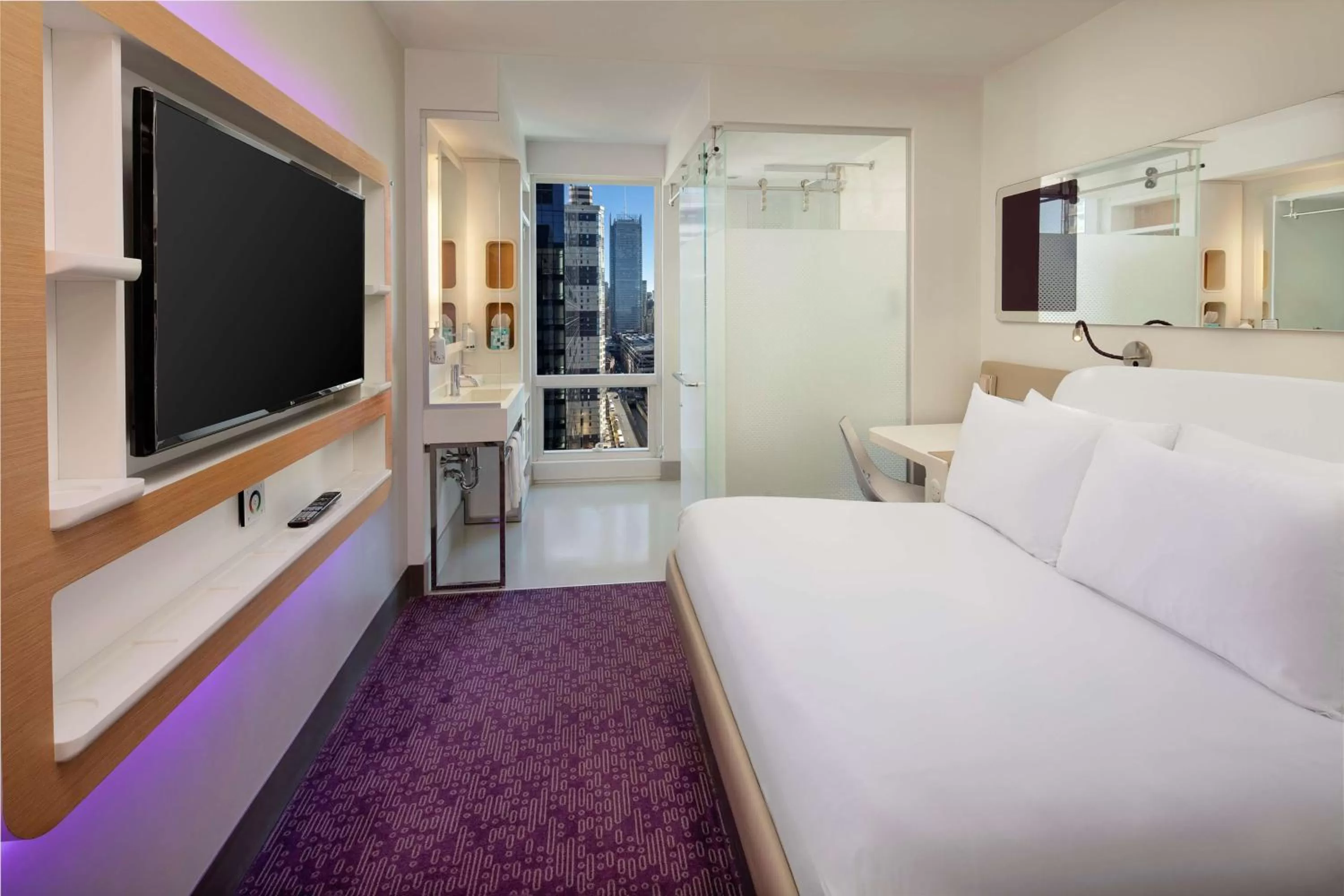 Bedroom, Bed in YOTEL New York Times Square