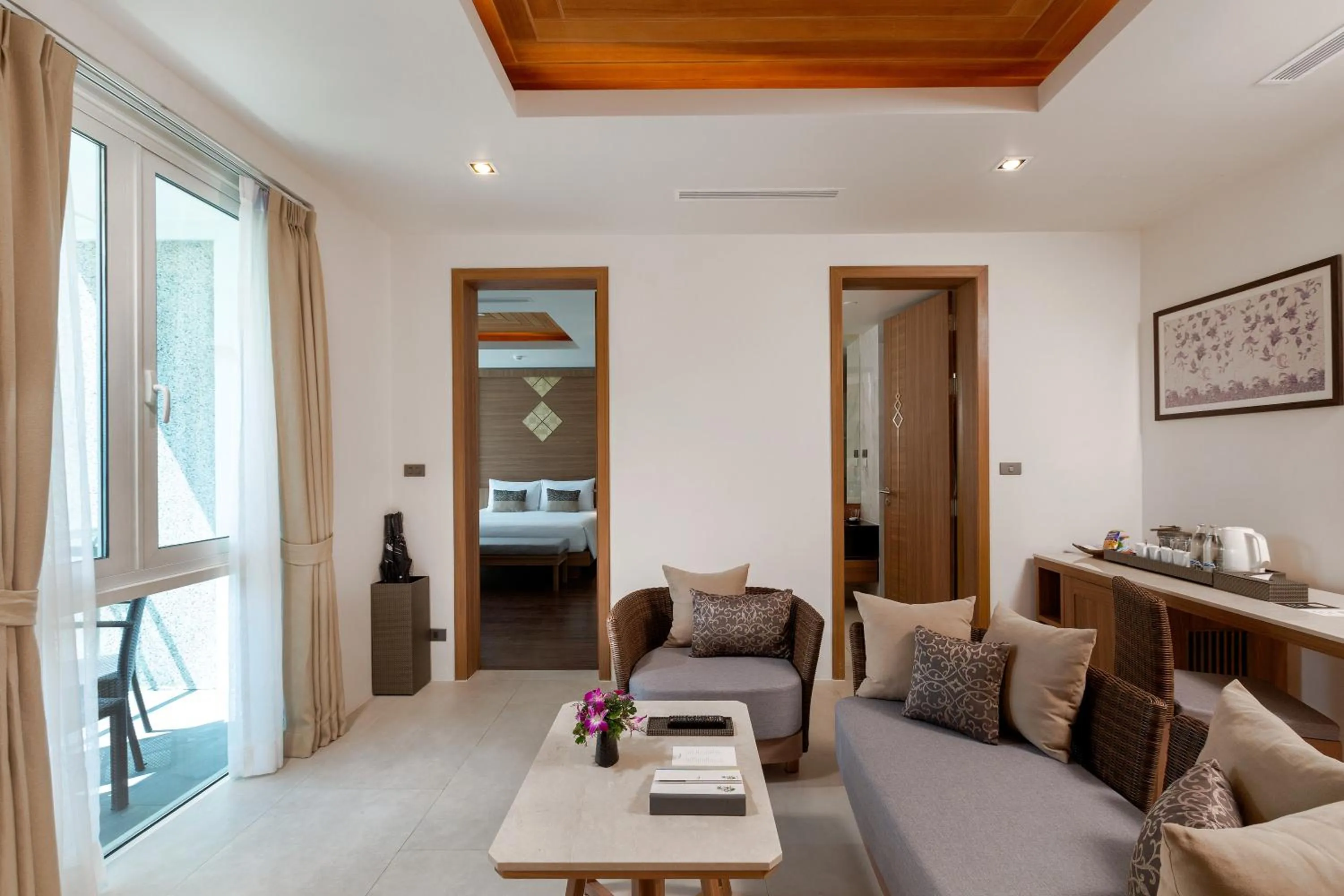 Living room, Bed in Splash Beach Resort Phuket Family-Friendly Water Park Resort Near Phuket Airport