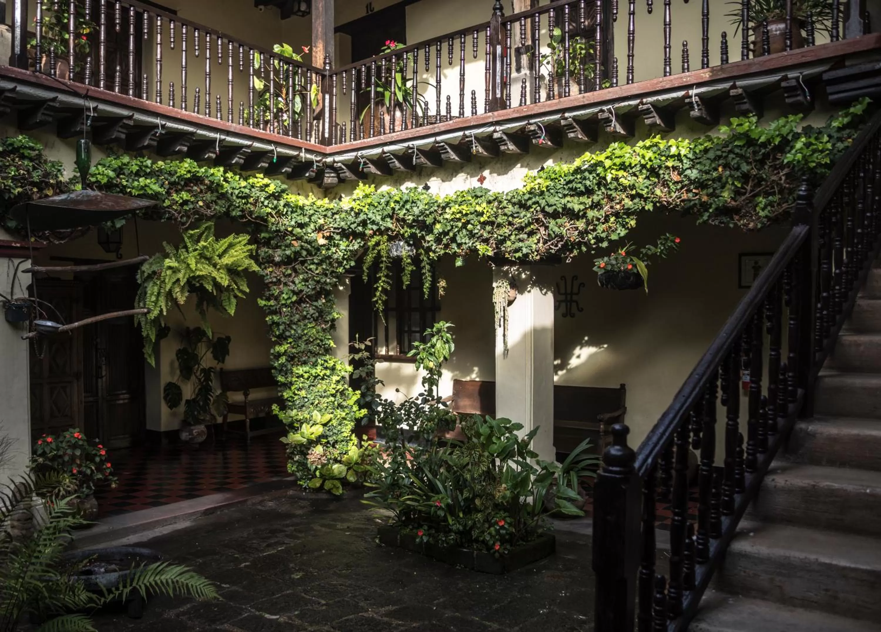 Patio in Hotel Museo Mayan Inn